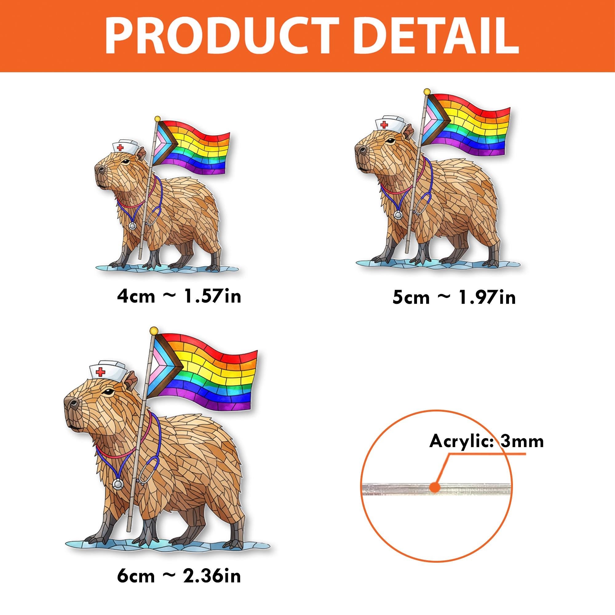 Capybara Nurse Pride Badge Reel, LGBTQ+ ID Holder, Rainbow Nurse Clip, Cute Capybara Badge, Pride Accessory, Fun Gift