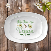 The Future is Vegan Platter – Avocado Vegan Serving Tray – Eco Friendly Kitchen Gift – Plant Based Hostess Dish – Sustainable Tableware