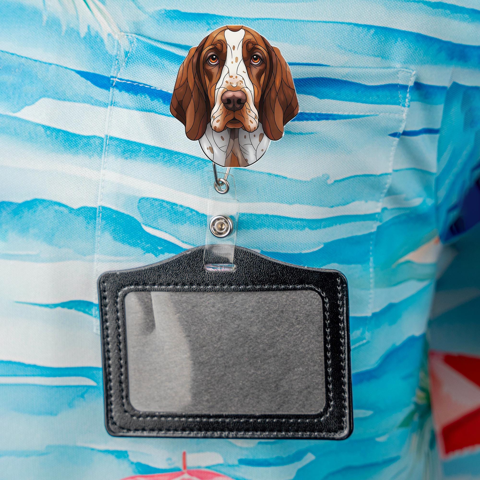 Bracco Italiano Dog Badge Reel | Cute Retractable ID Holder for Nurses, Teachers, Vets | Dog Lover Gift | Office Accessory | Pet Parent
