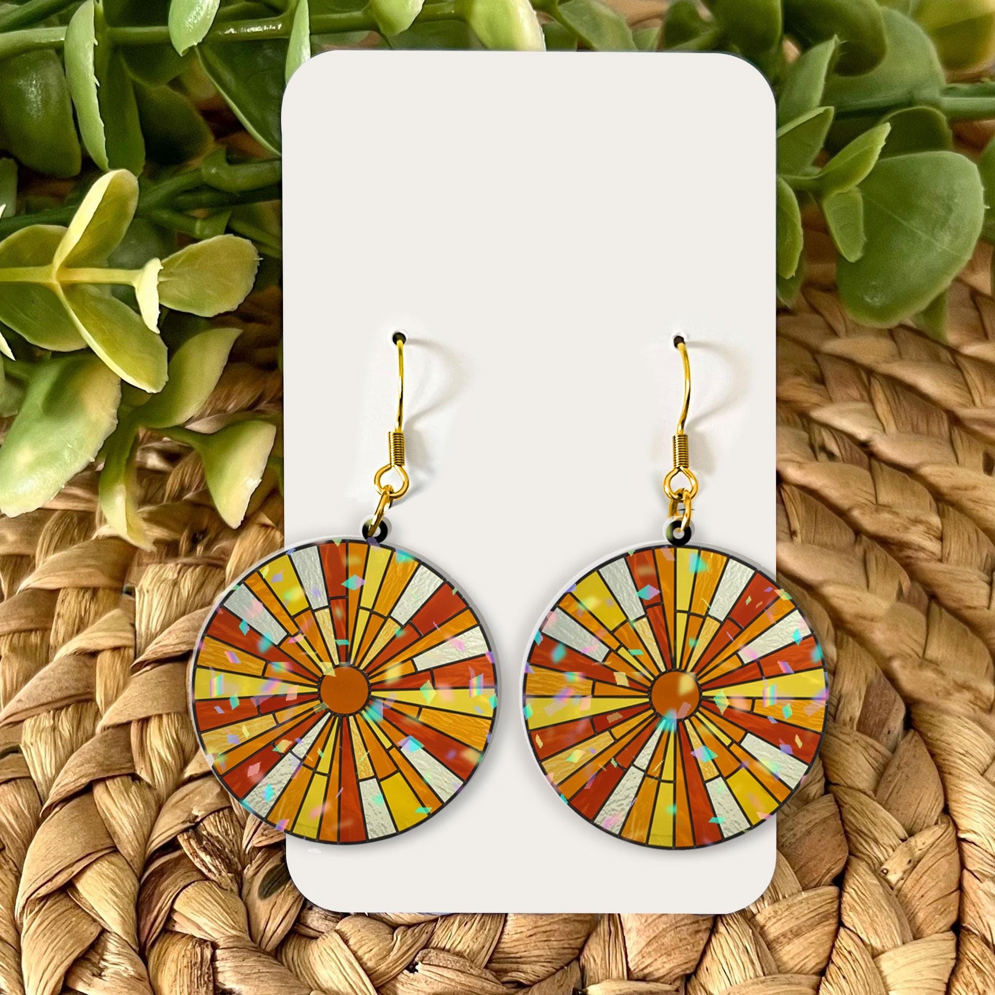 Sunburst Earrings – Gold Sun Statement Jewelry – Celestial Boho Earrings – Radiant Gift for Her – Summer Festival Accessories
