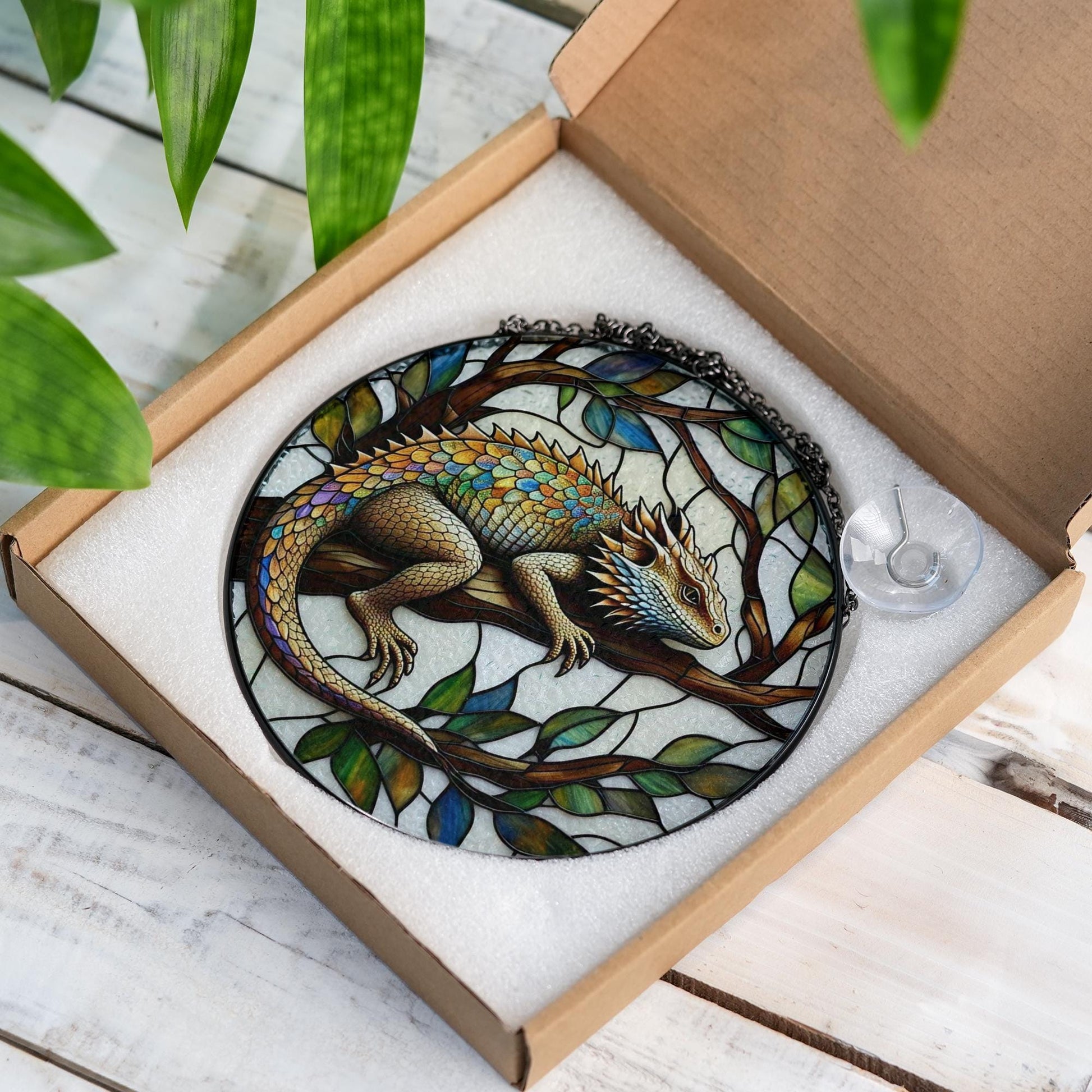 Bearded Dragon Glass Suncatcher – Lizard Window Decor, Reptile Lover Gift,  Terrarium Room Sun Catcher, Nature Lover Home Gift, Gift For Mom