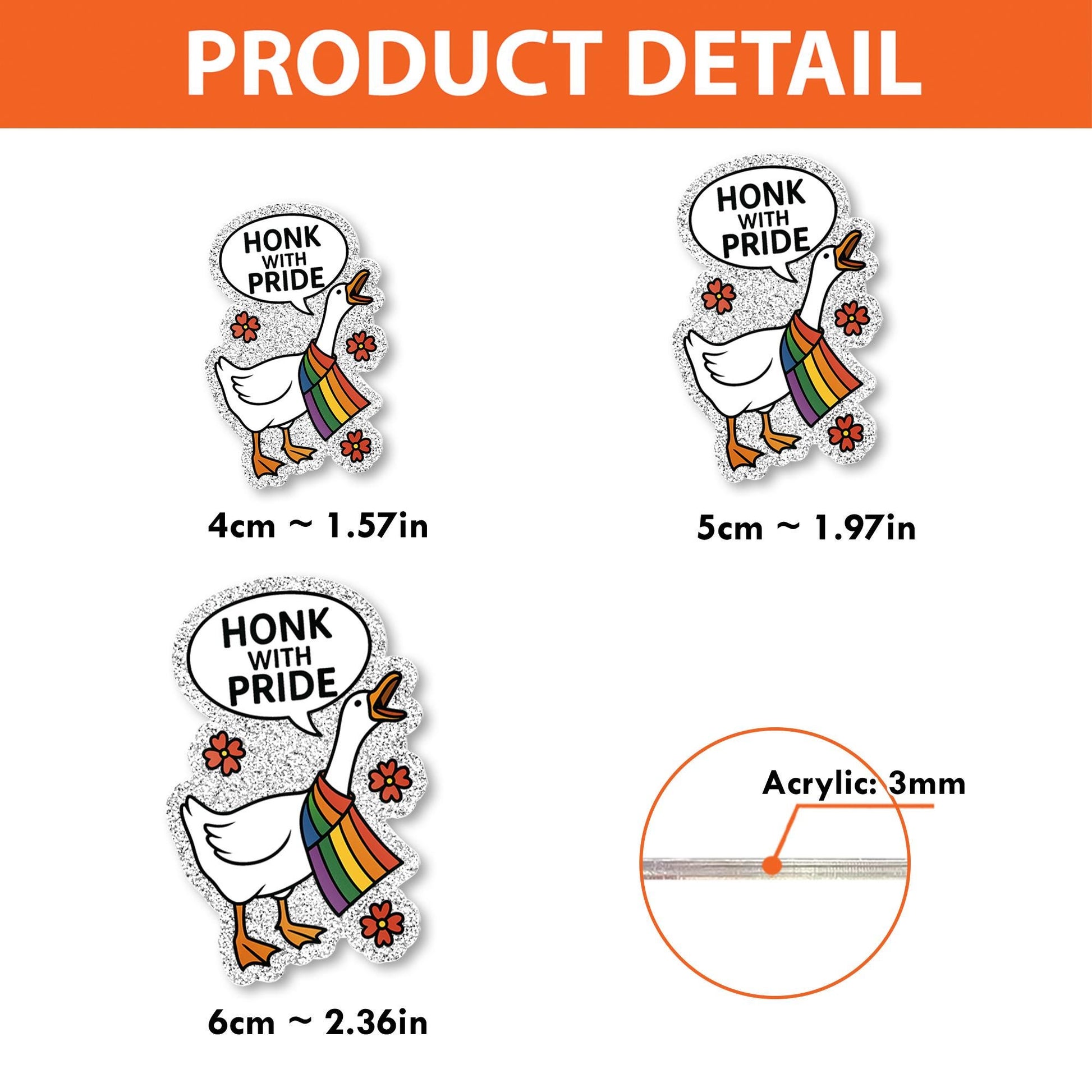 Honk With Pride Goose Badge Reel | Funny LGBTQ+ ID Holder | Rainbow Nurse Clip | Cute Pride Month Gift | Queer Badge Accessory