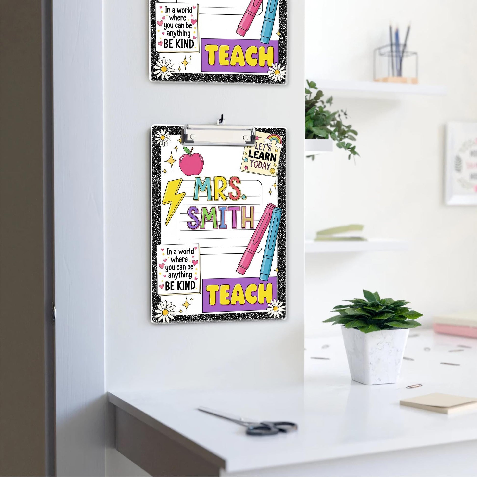 Personalized Teacher Clipboard, teacher Composition Notebook Clipart, Teacher Acrylic Clipboard, Teacher Gifts, Teacher School Supplies
