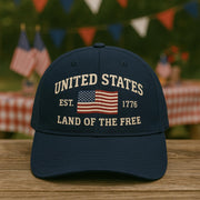 United States Cap, Land of the Free Cap, 4th July Hat, Patriotic USA Baseball Cap, American Flag Cap, Independence Day Hat