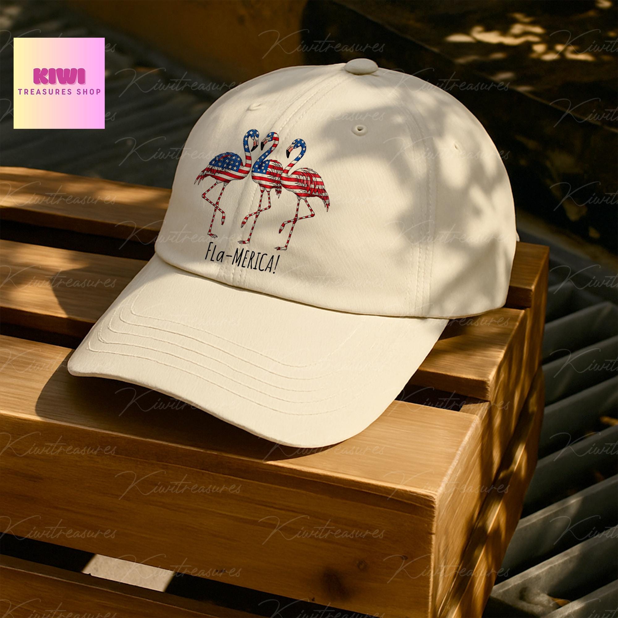 Patriotic Flamingo Hat, Fla-MERICA Cap, 4th of July USA Hat, Funny Summer Baseball Hat, American Flag Animal Hat, Patriotic Summer Hat