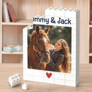 Custom Horse Photo Building Block | Personalized Equestrian Gift | Name & Picture Keepsake |  Horse Lover Decor