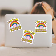 Unlearn That Shit Rainbow Sticker | Funny LGBTQ+ Quote Decal | Sassy Waterproof Vinyl Sticker | Mental Health Pride Laptop Decor