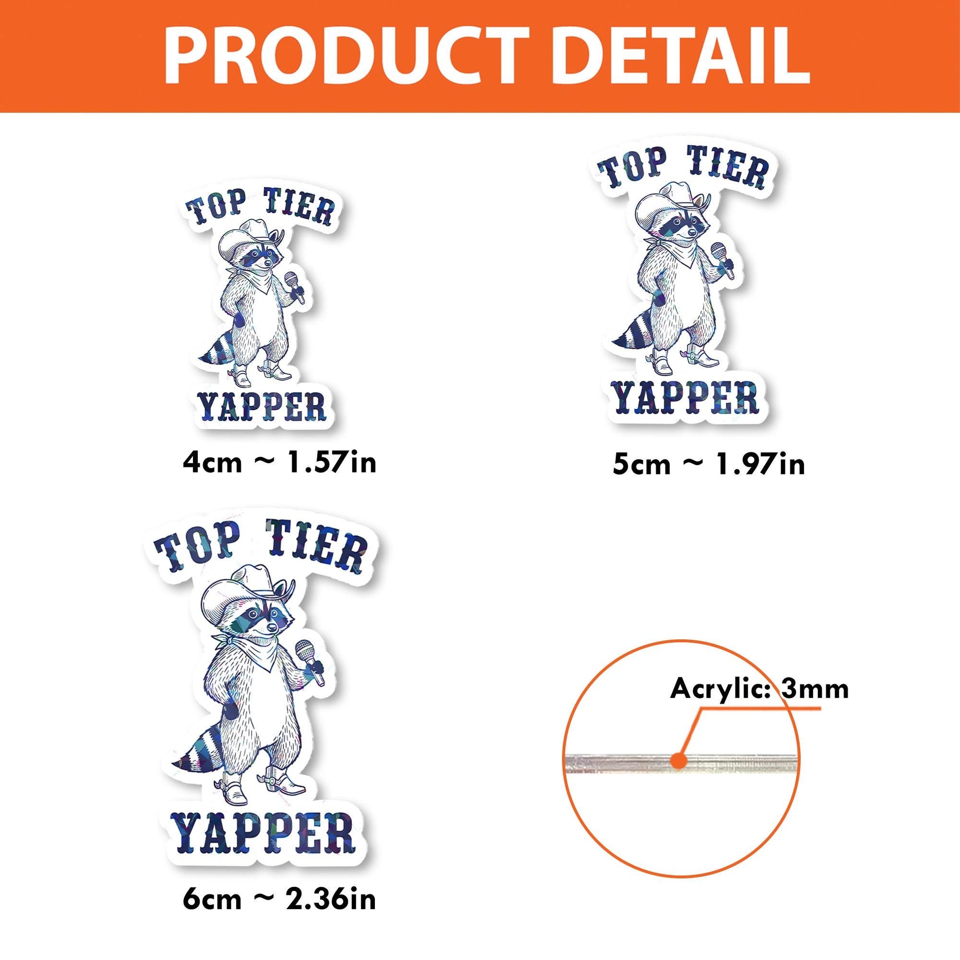 Top Tier Yapper Badge Reel – Funny Raccoon Retractable ID Holder, Humorous Work Accessory for Nurses, Office, or Customer Service