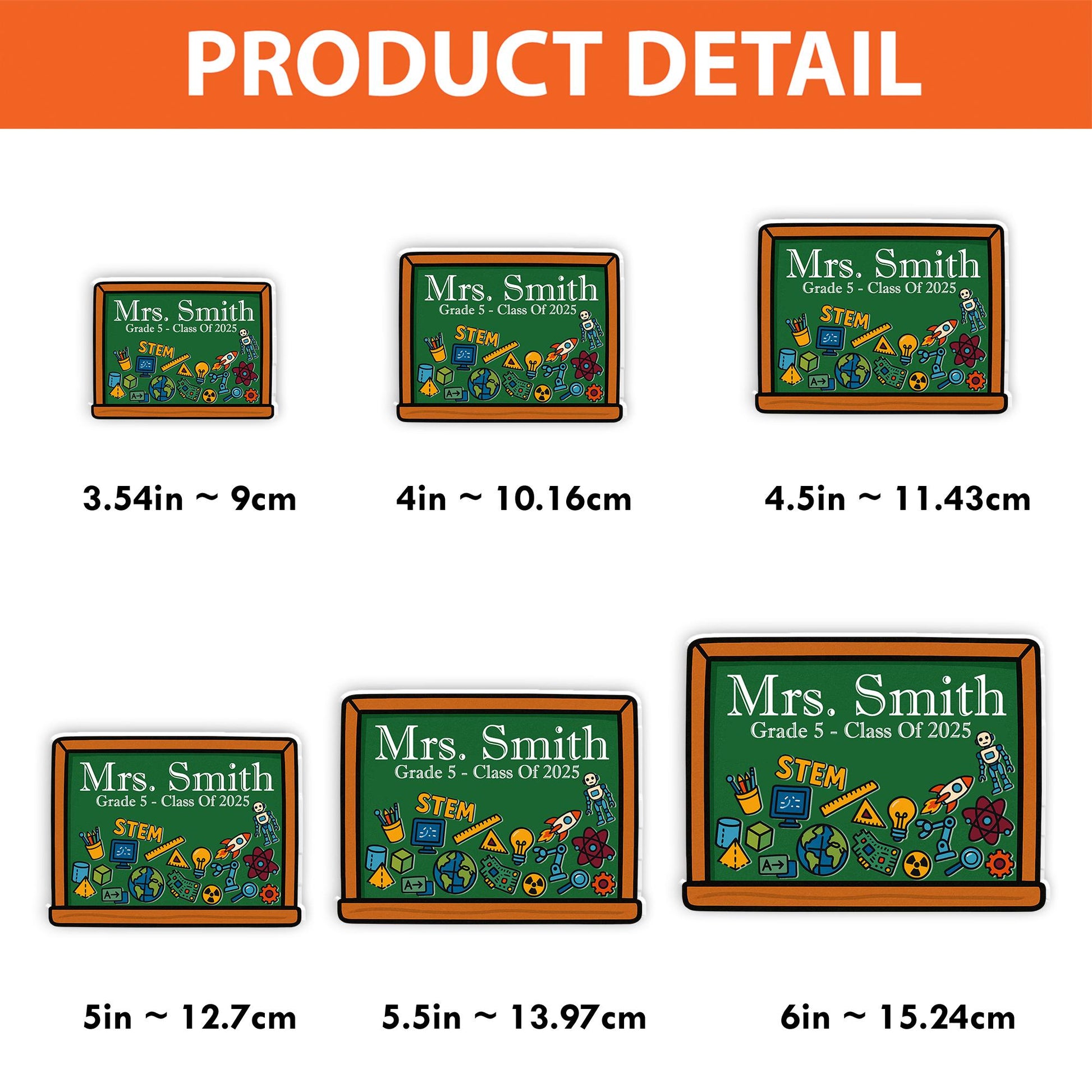 STEM Teacher Shaker Magnet – Personalized Chalkboard with Name, Science, Class of 2025, Fun Classroom Gift, Back To School, School Lockers