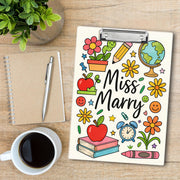 Custom Teacher Clipboard – Personalized Classroom Supply Design – Cute Name Clipboard for Miss Marry – School Desk Gift for Educators