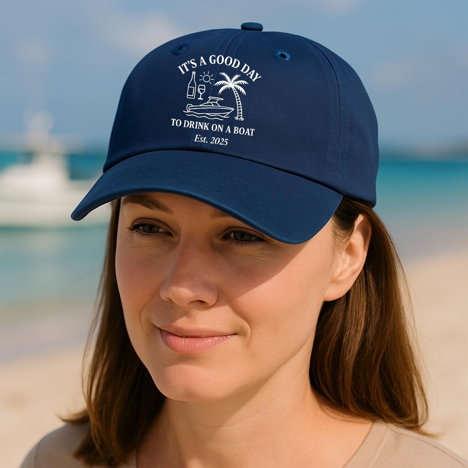 It’s a Good Day to Drink on a Boat Hat – Funny Summer Boat Trip Cap, Nautical Beach Vacation Gift for Friends, Cruise Party Hat 2025