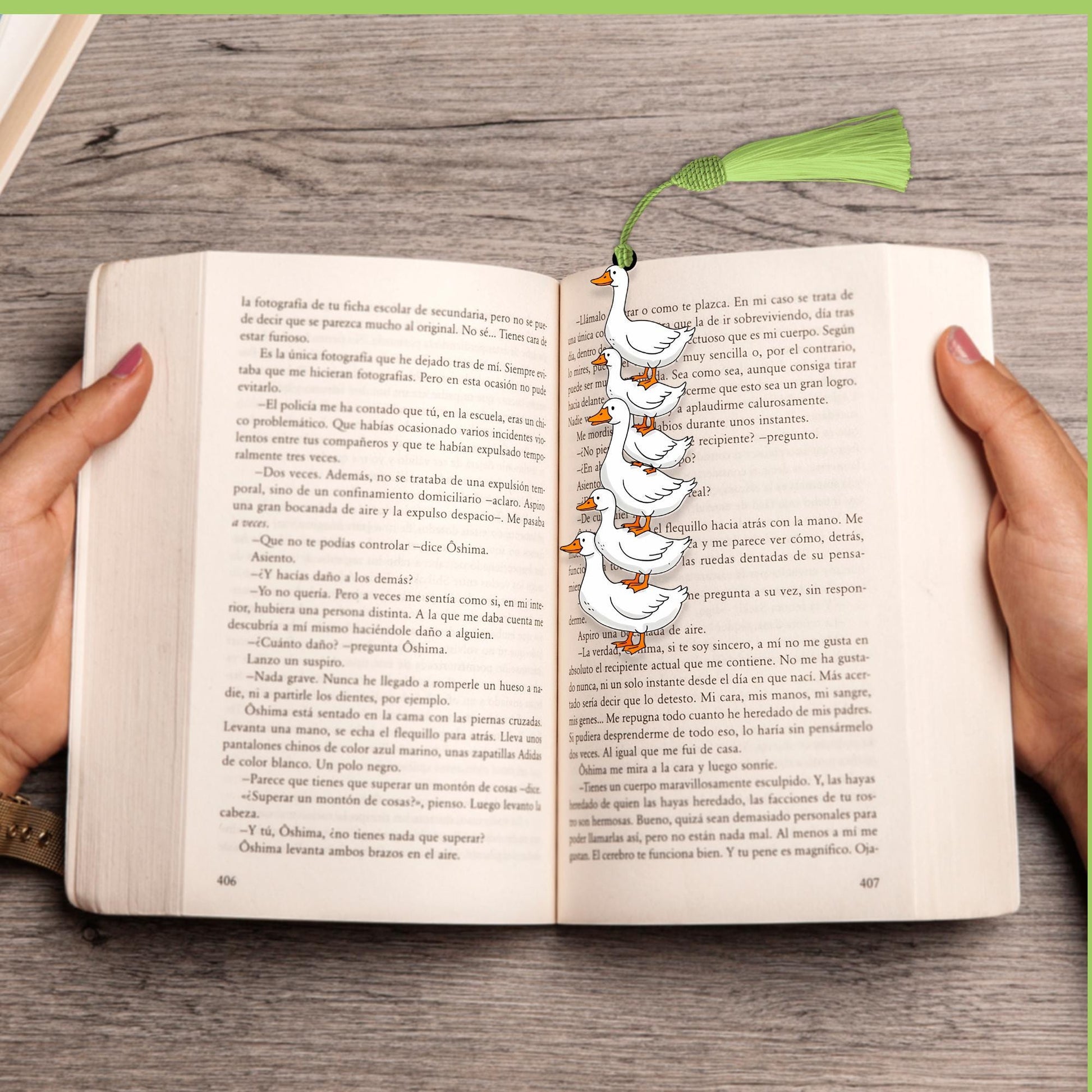 Silly Goose Stack Bookmark, Funny Goose Gift, Cute Animal Book Marker, Bookish Gift for Readers, Goose Lover Gift, Stocking Stuffer