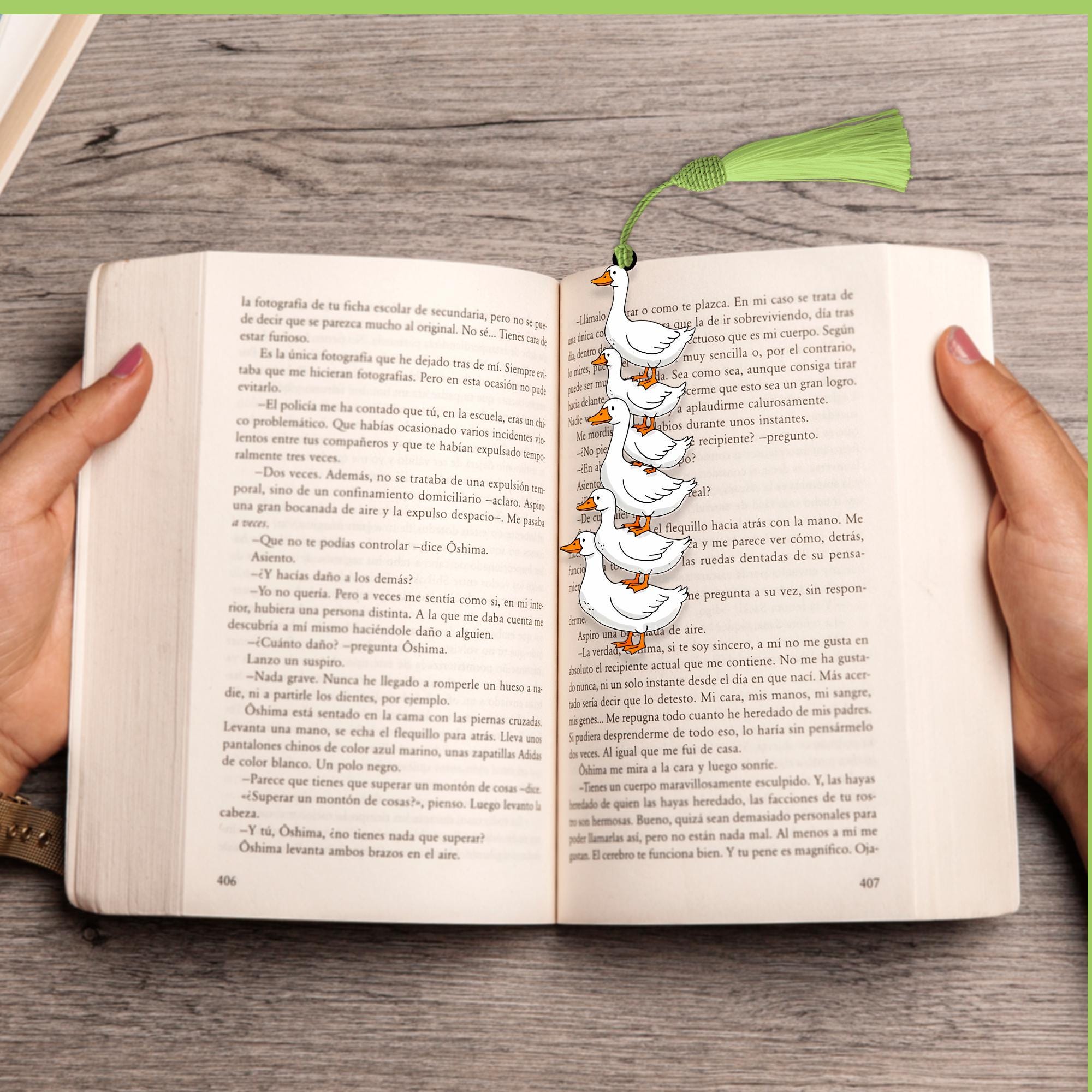 Silly Goose Stack Bookmark, Funny Goose Gift, Cute Animal Book Marker, Bookish Gift for Readers, Goose Lover Gift, Stocking Stuffer