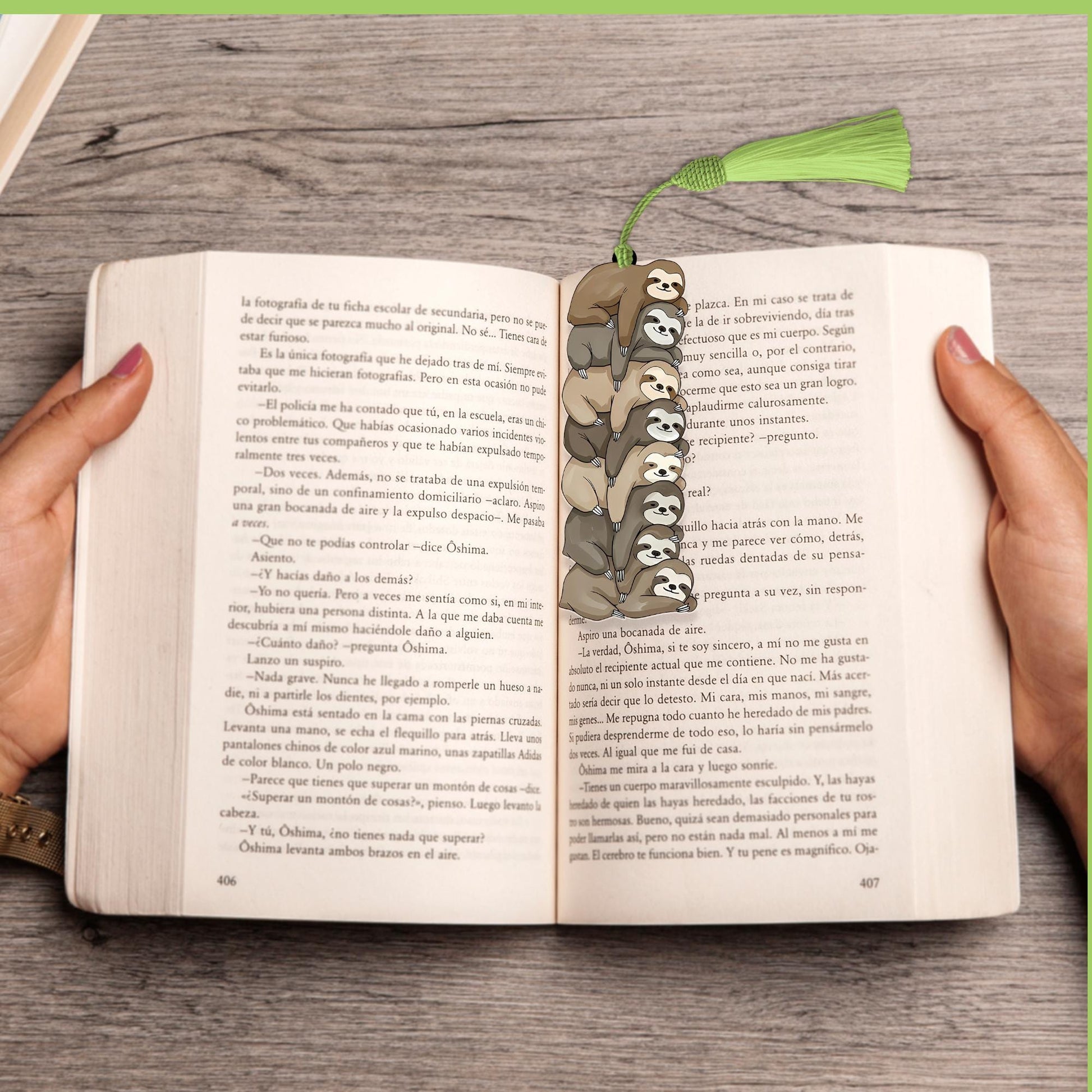 Lazy Sloth Stack Bookmark, Funny Sloth Gift, Cute Animal Bookmark, Book Lover Gift, Sloth Reading Gift, Stocking Stuffer, Reading Lover Gift