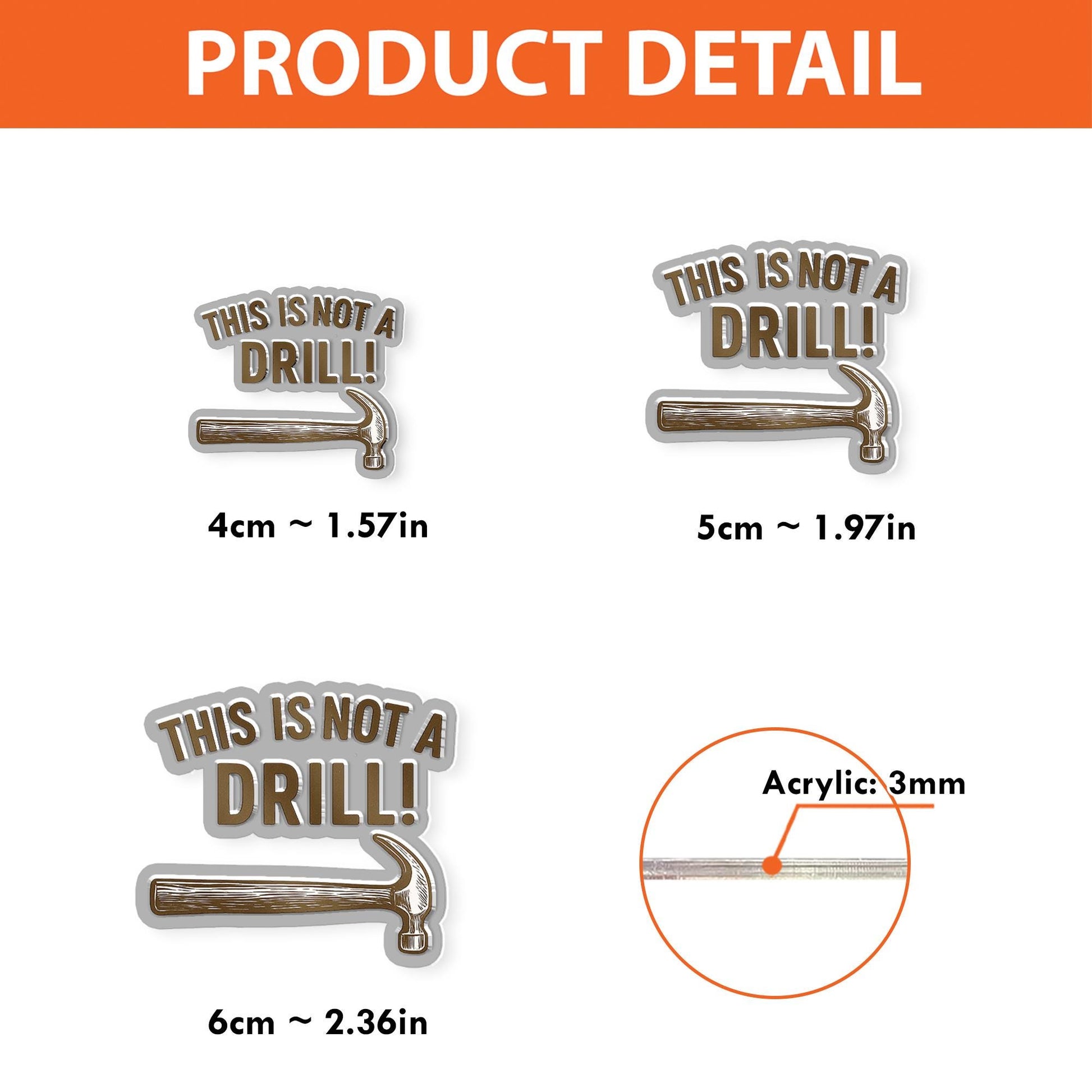 This Is Not a Drill Badge Reel – Funny Construction ID Holder, Carpenter Gift, Maintenance Badge Clip, Handyman Accessory