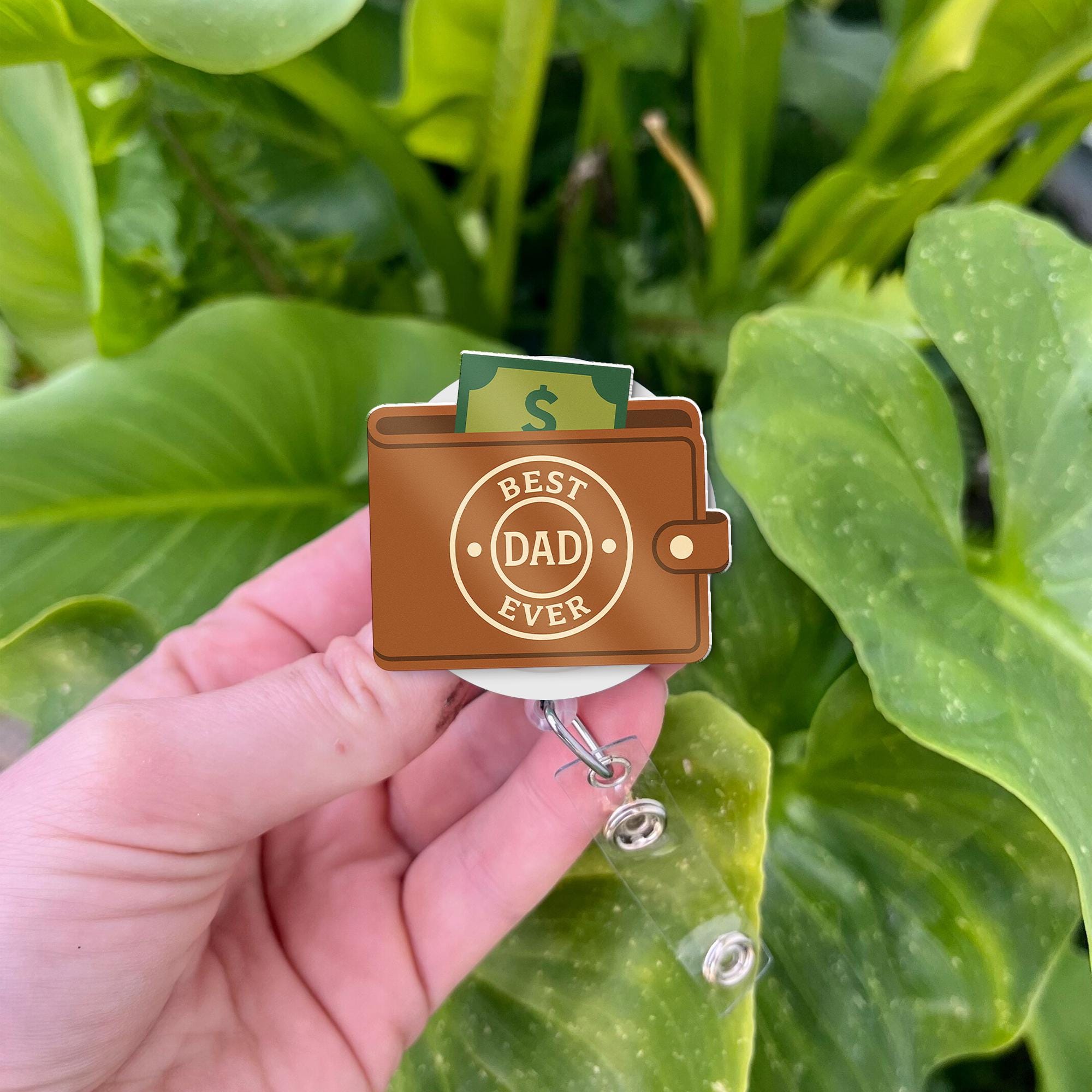 Best Dad Ever Badge Reel – Father's Day Gift, Dad ID Holder, Work Badge Clip, Personalized Dad Accessories, Office Gift for Him