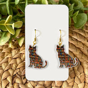 Book Cat Earrings – Cute Literary Cat Jewelry for Book Lovers – Reader Gift – Whimsical Kitty Earrings – Bibliophile Accessor, Gift For Her
