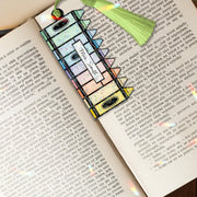 Personalized Holographic Teacher Bookmark with Name, Crayon Tassel Bookmark Gift, Cute Classroom Reading Accessory for Educators