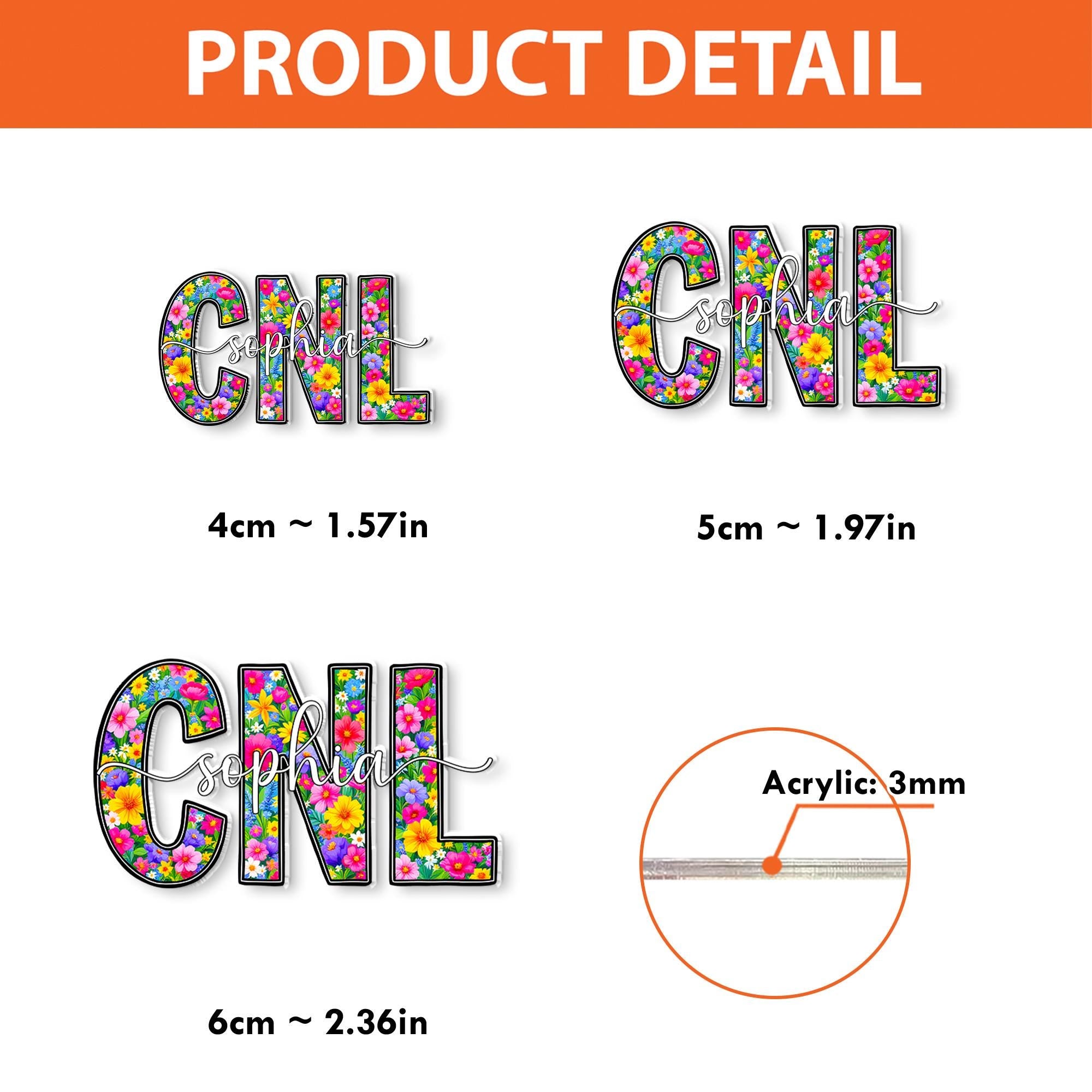 Personalized Floral CNL Badge Reel, Custom Name Certified Nurse Leader ID Holder, Colorful Flower, Nurse Gift, Medical Assistant, Healthcare