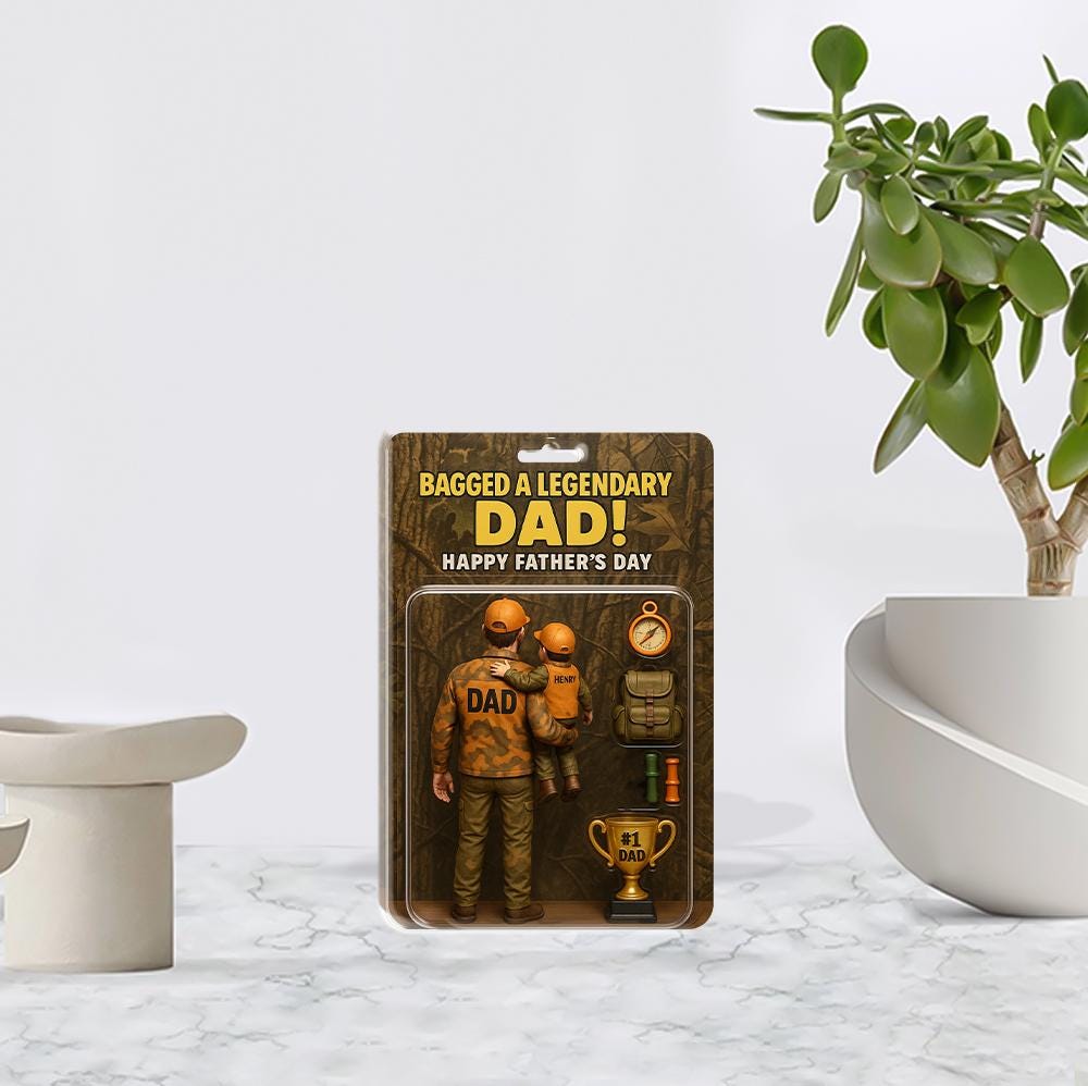 Personalized Hunter Dad 2D FLAT ACRYLIC Plaque,Father's Day Gift , Hunter Dad Gift, Gift for Husband, Happy Fathers Day, Hunter Lover Gift