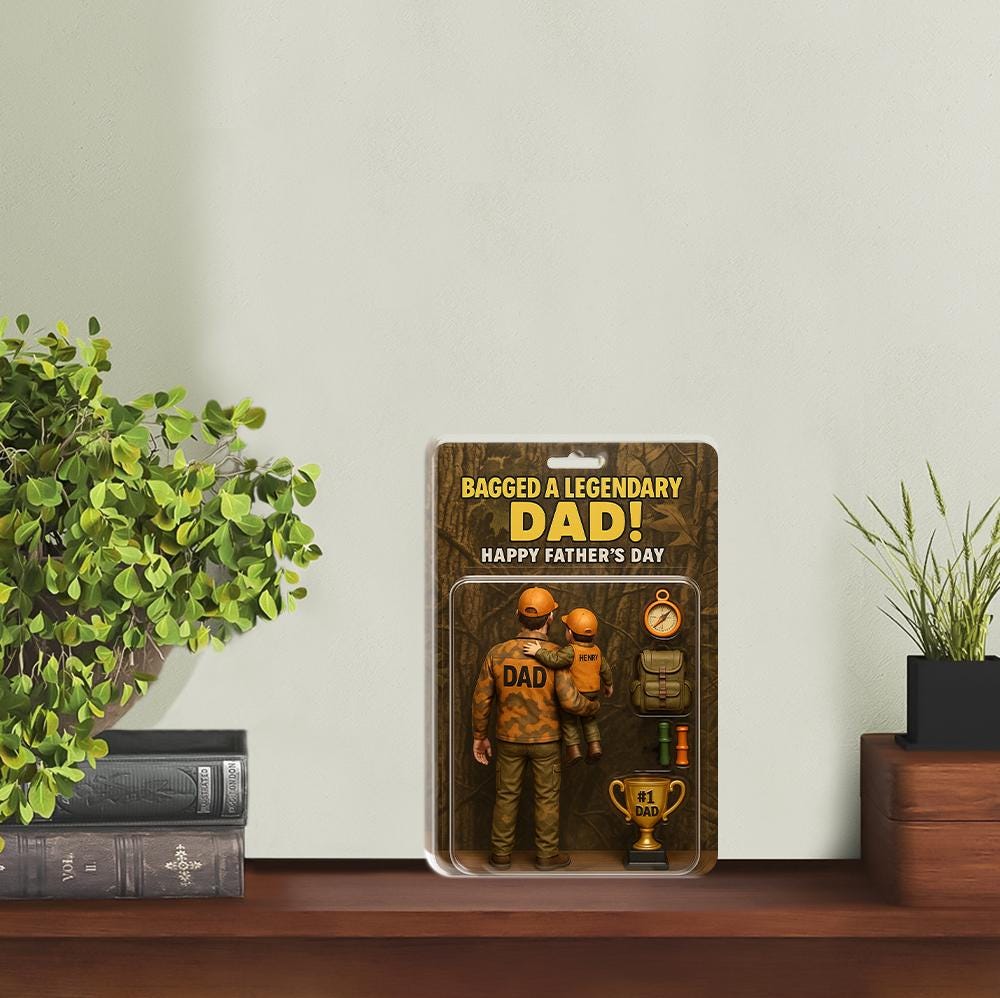 Personalized Hunter Dad 2D FLAT ACRYLIC Plaque,Father's Day Gift , Hunter Dad Gift, Gift for Husband, Happy Fathers Day, Hunter Lover Gift