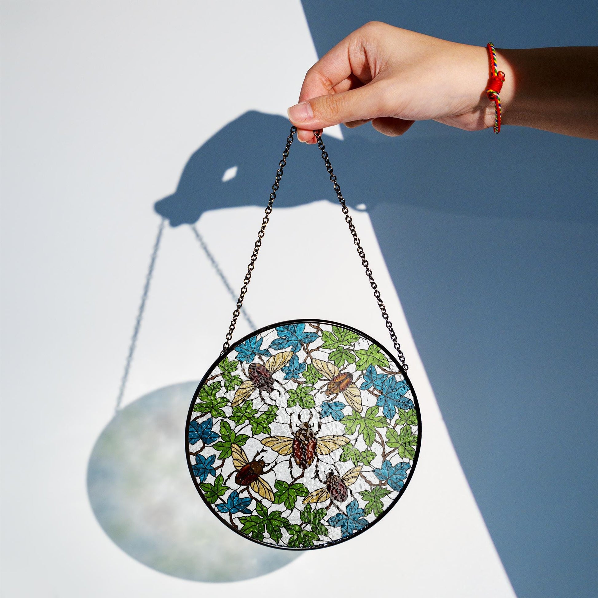 Beetle Suncatcher | Insect Garden Window Decor | Glass Art Hanging | Nature-Inspired Sun Catcher Gift for beetle lovers