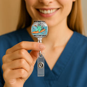 Funny Raccoon Shark Badge Reel, It Is What It Is And It's Not Great, Sarcastic Retractable ID Holder for Nurse, Teacher, Office Gift