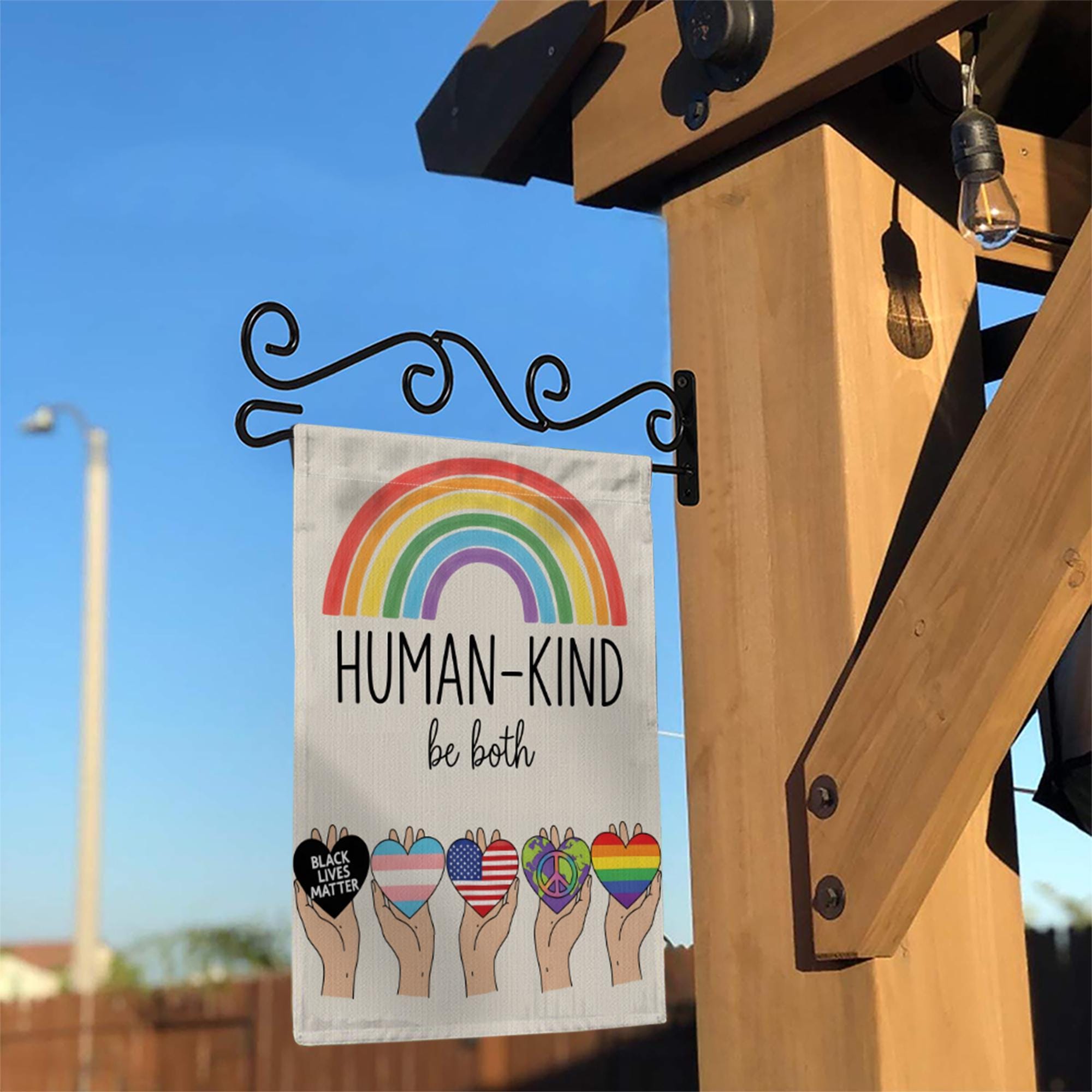 Human Kind Garden Flag, Be Both Yard Sign, Diversity Inclusion Flag, Pride Equality Outdoor Decor, Kindness Rainbow Flag, Pride Month Flag