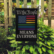Pride Garden Flag LGBTQ+ | We The People Means Everyone Yard Flag | Inclusive Outdoor Decor | Equality Flag for Pride Month Celebration