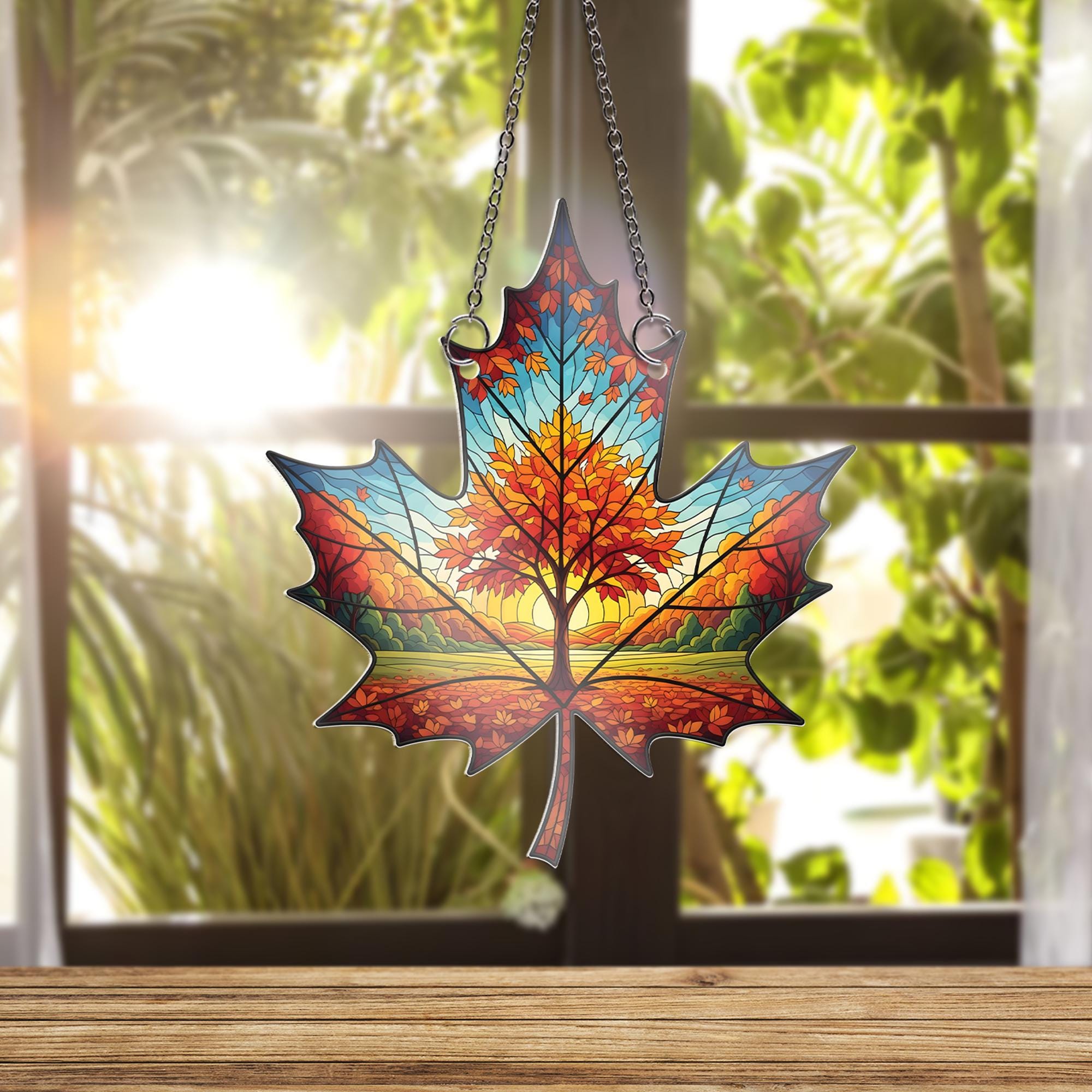 Elegant Butterfly Stained Glass Suncatcher - Vibrant Window Art Gift