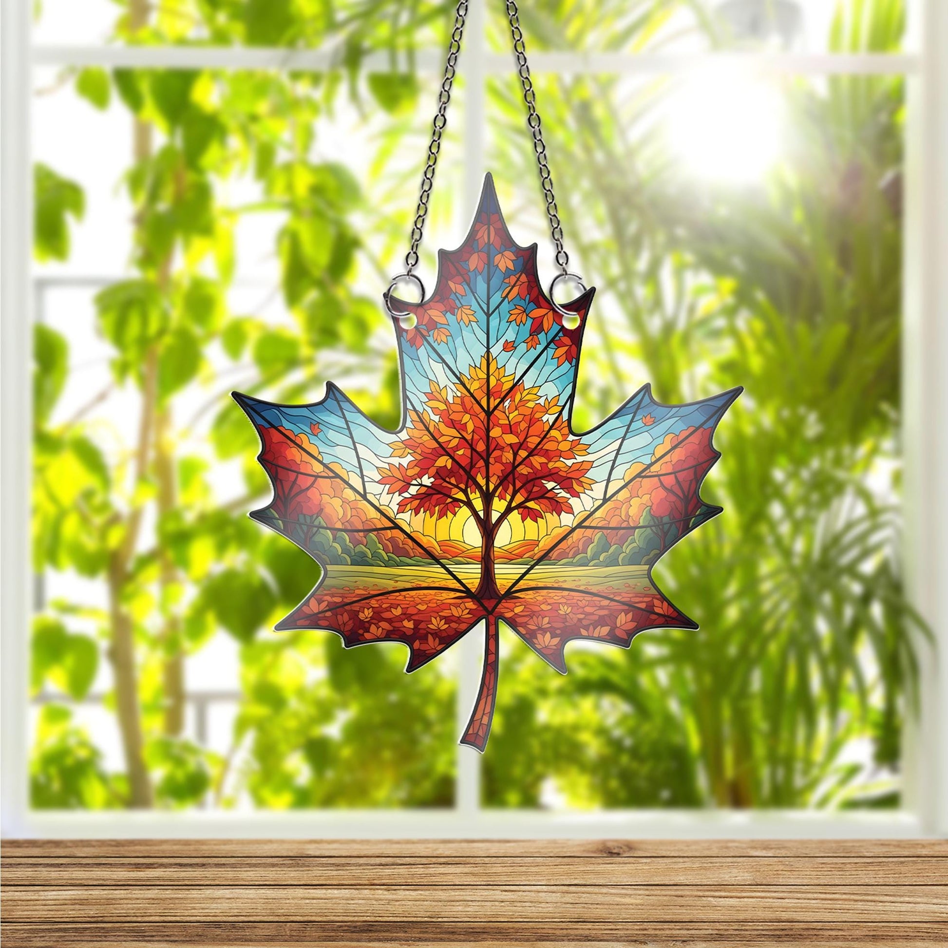 Elegant Butterfly Stained Glass Suncatcher - Vibrant Window Art Gift
