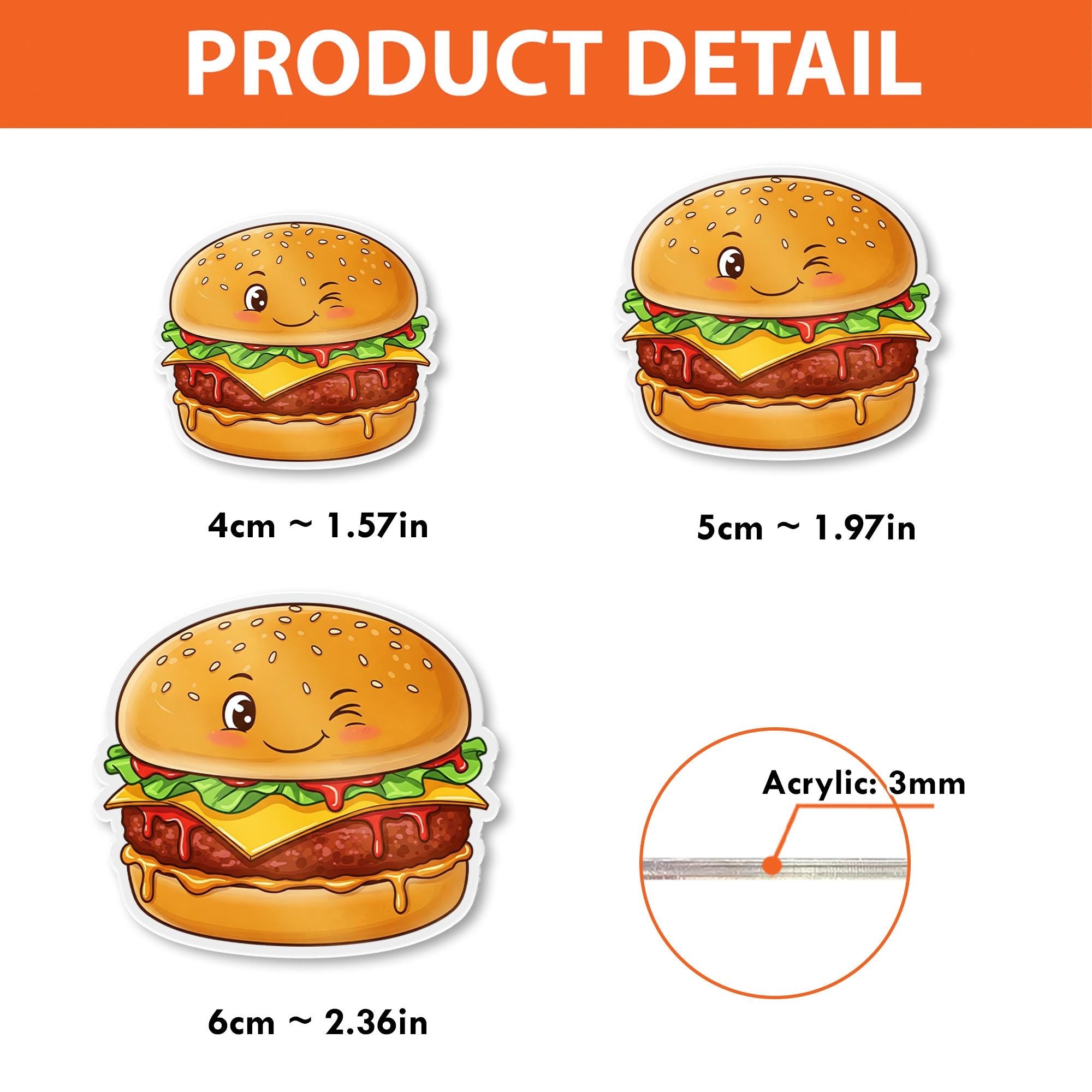 Adorable Winking Hamburger Badge Reel - Fun Foodie ID Holder for Nurses, Doctors, Teachers & Hospital Staff - Retractable Cute Charm