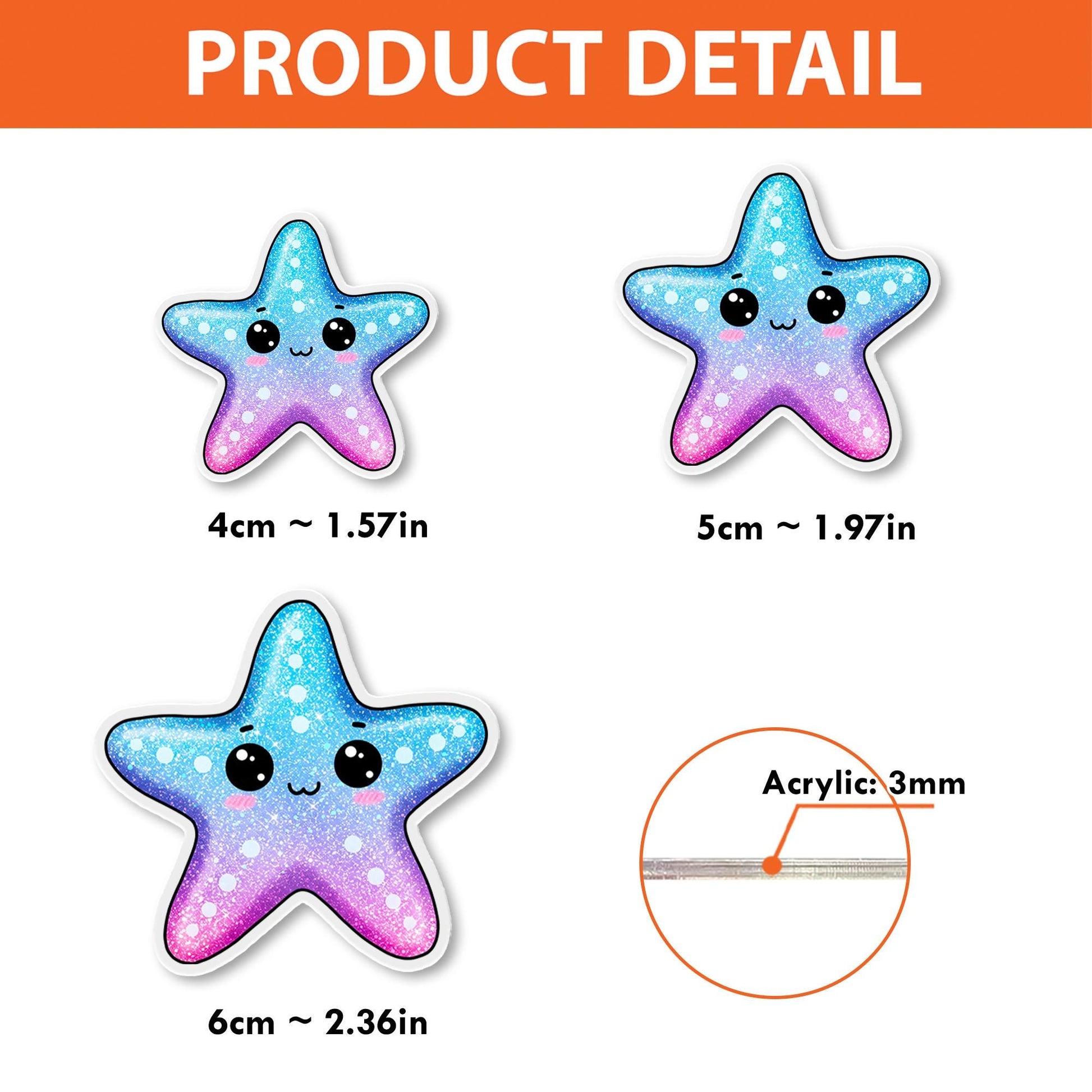 Sea Starfish Retractable Badge Reel - Cute Ocean Animal ID Holder for Nurses, Teachers, Students - Whimsical Badge Accessory