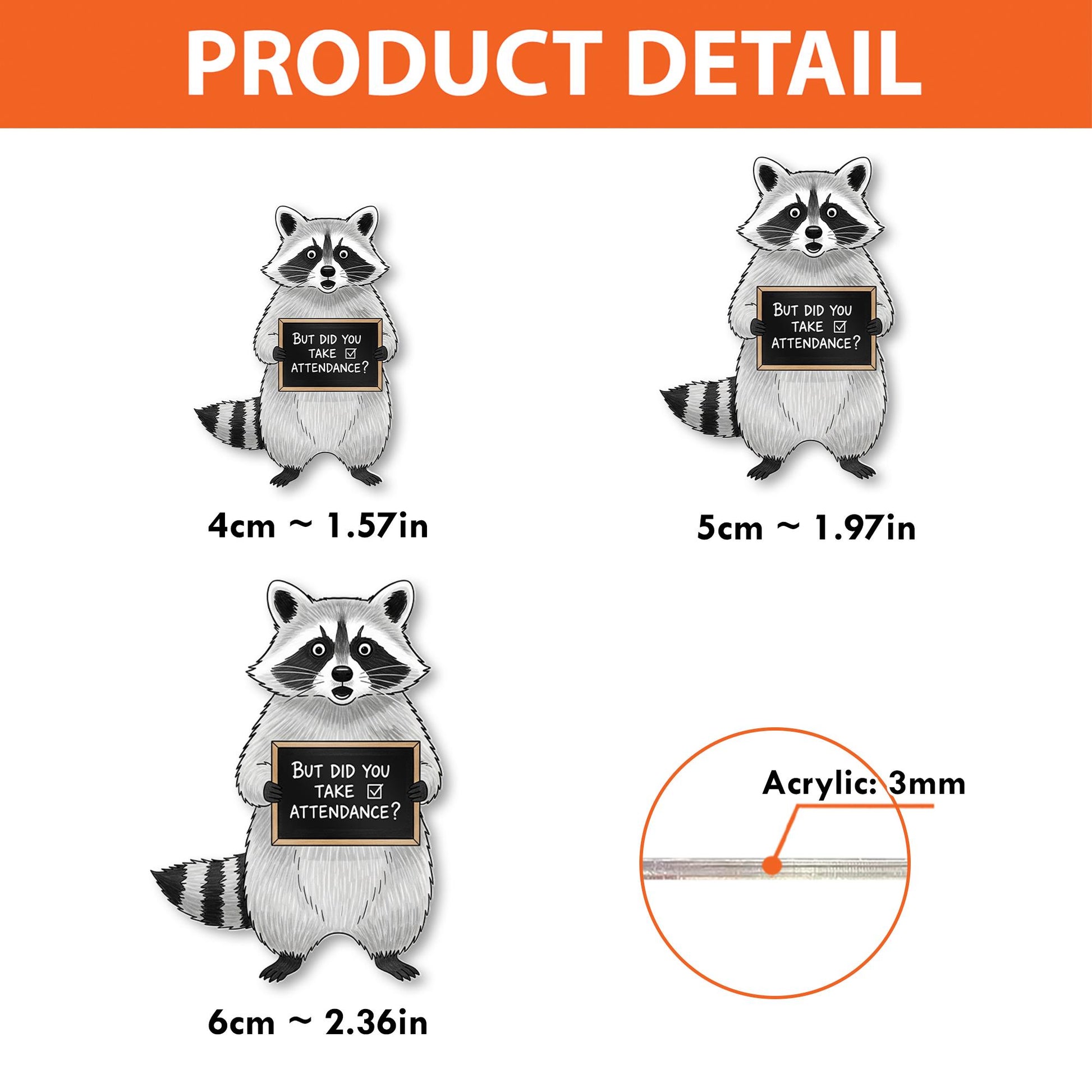 Funny Raccoon Attendance Badge Reel – Teacher ID Holder with Quote “But Did You Take Attendance?” Back to School Gift for Educators
