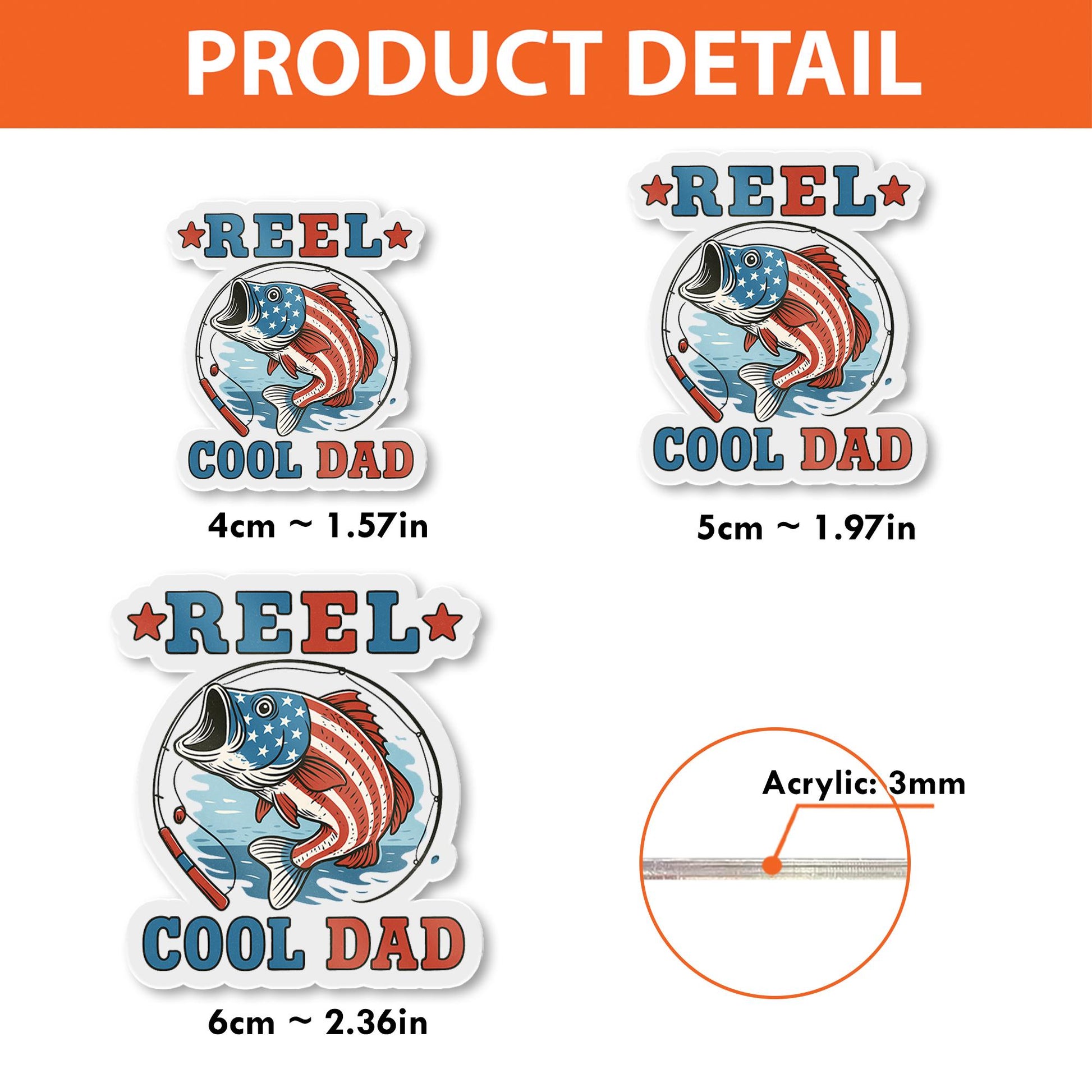 Red Cool Dad Badge Reel | Funny Retractable ID Clip for Dad | Father's Day Gift Idea | Work Badge Holder for Him