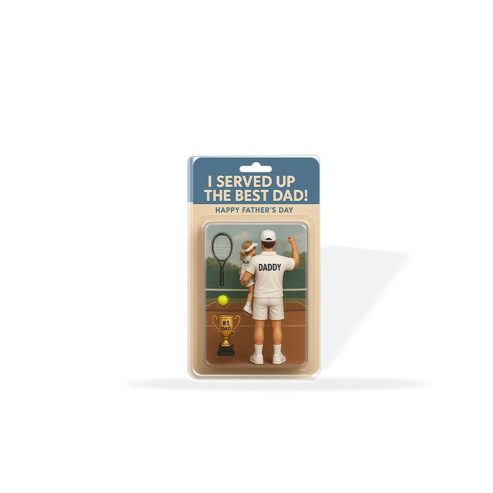 Personalized Tennis Dad Acrylic Plaque, Father’s Day Gift for Tennis Lover, Custom Dad Figurine, Best Dad Display, Unique Tennis Gift