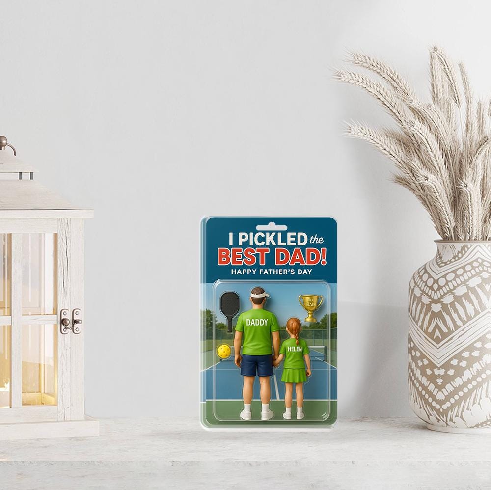 Personalized Pickleball Dad Acrylic Plaque, Father’s Day Gift for Pickleball Lover, Custom Dad Display, Best Daddy Gift, Sports Dad Keepsake