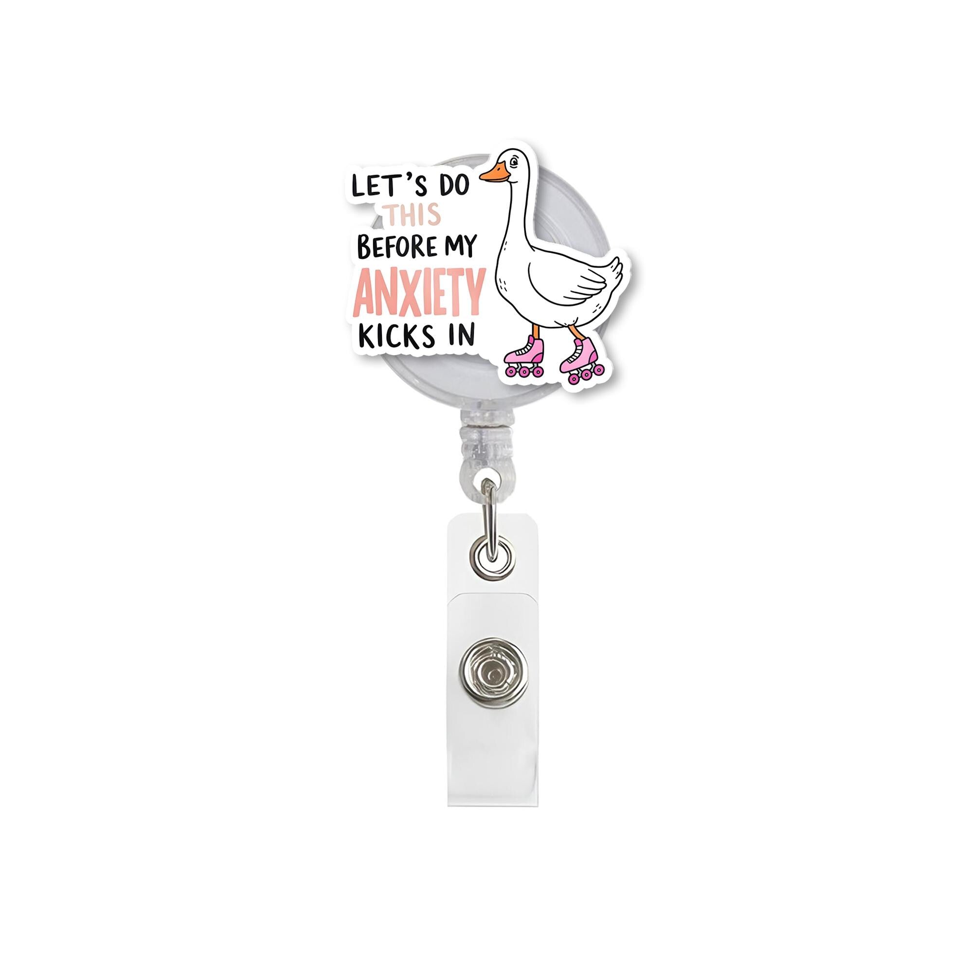 LGBT Pride Goose Badge Reel | Funny Rainbow ID Clip | Cute LGBTQ Work Accessory | Retractable Badge Holder Gift for Nurses