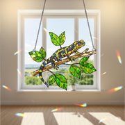Tiger Salamander Window Hanging, Holographic Acrylic Suncatcher, Nature Reptile Decor, Lizard Window Art, Amphibian Gift, Reptile Mom Gift