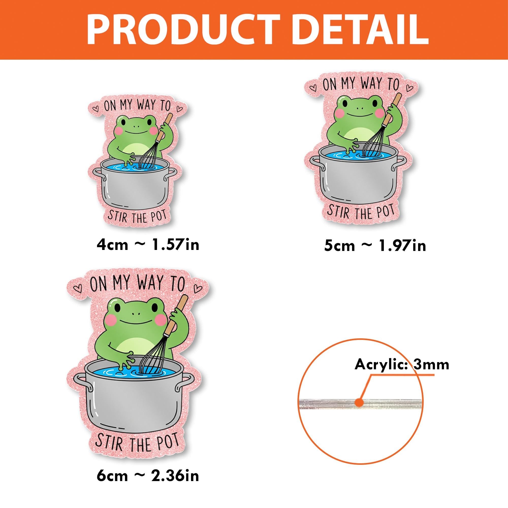 Funny Frog Badge Reel, On My Way to Stir the Pot, Cute ID Holder, Nurse Badge Clip, Office Humor Gift, Retractable Name Tag