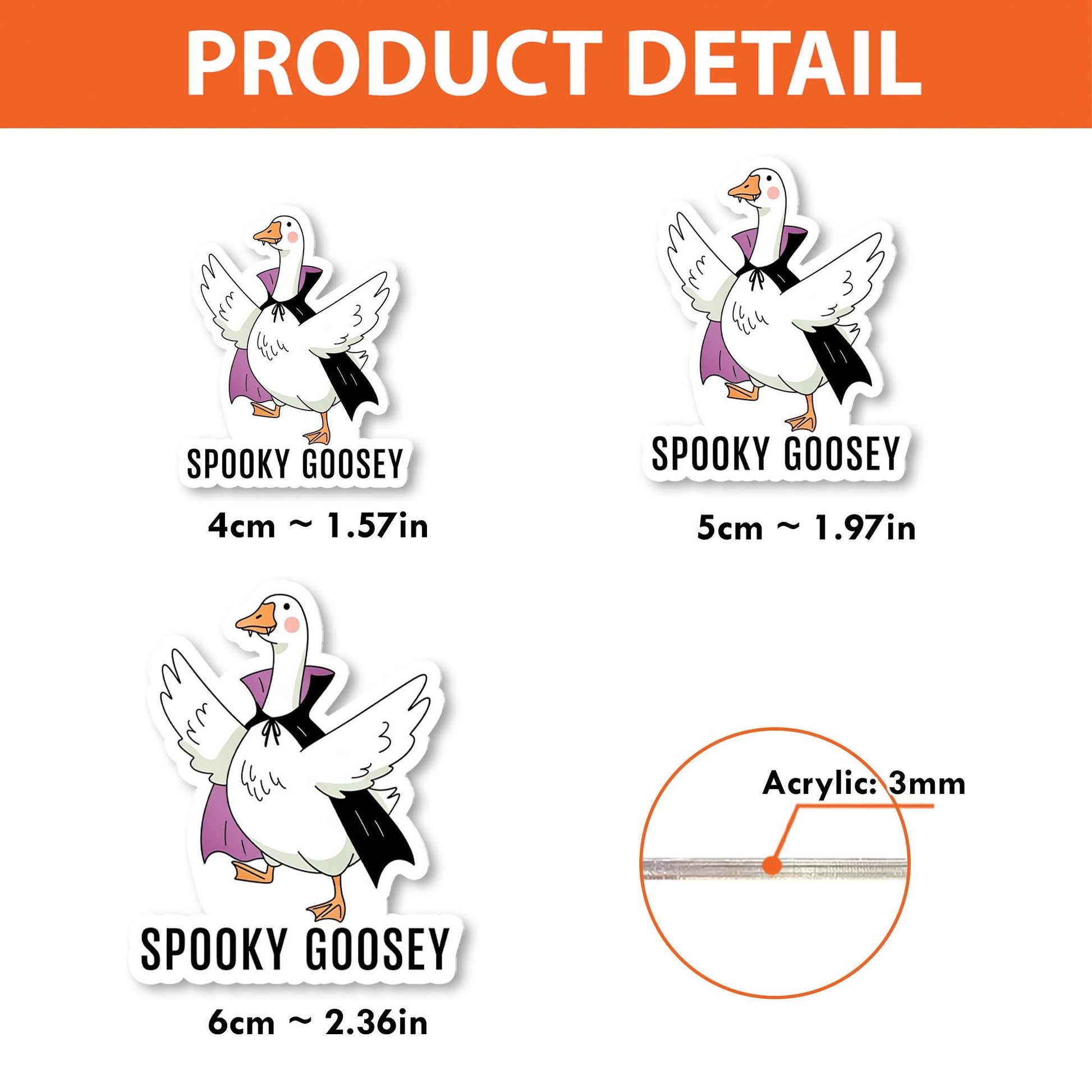 Spooky Goosey Badge Reel – Funny Halloween Goose ID Holder, Cute Nurse Badge, Teacher Gift, Fall Clip for Work or Classroom