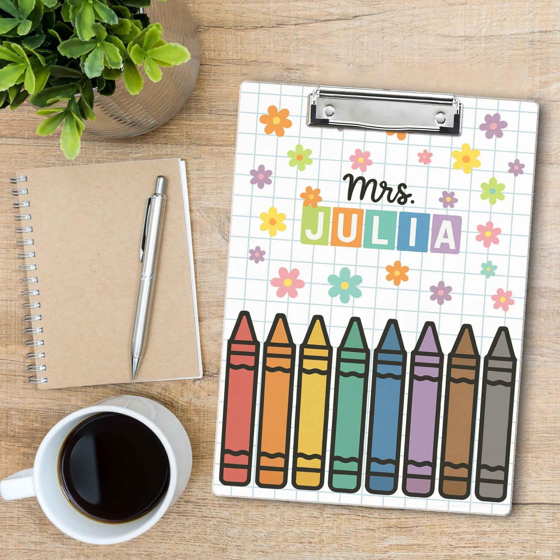 Personalized Acrylic Clipboard with Name - Cute Custom Teacher Gift, School Supplies, Classroom Decor, Back to School Clipboard