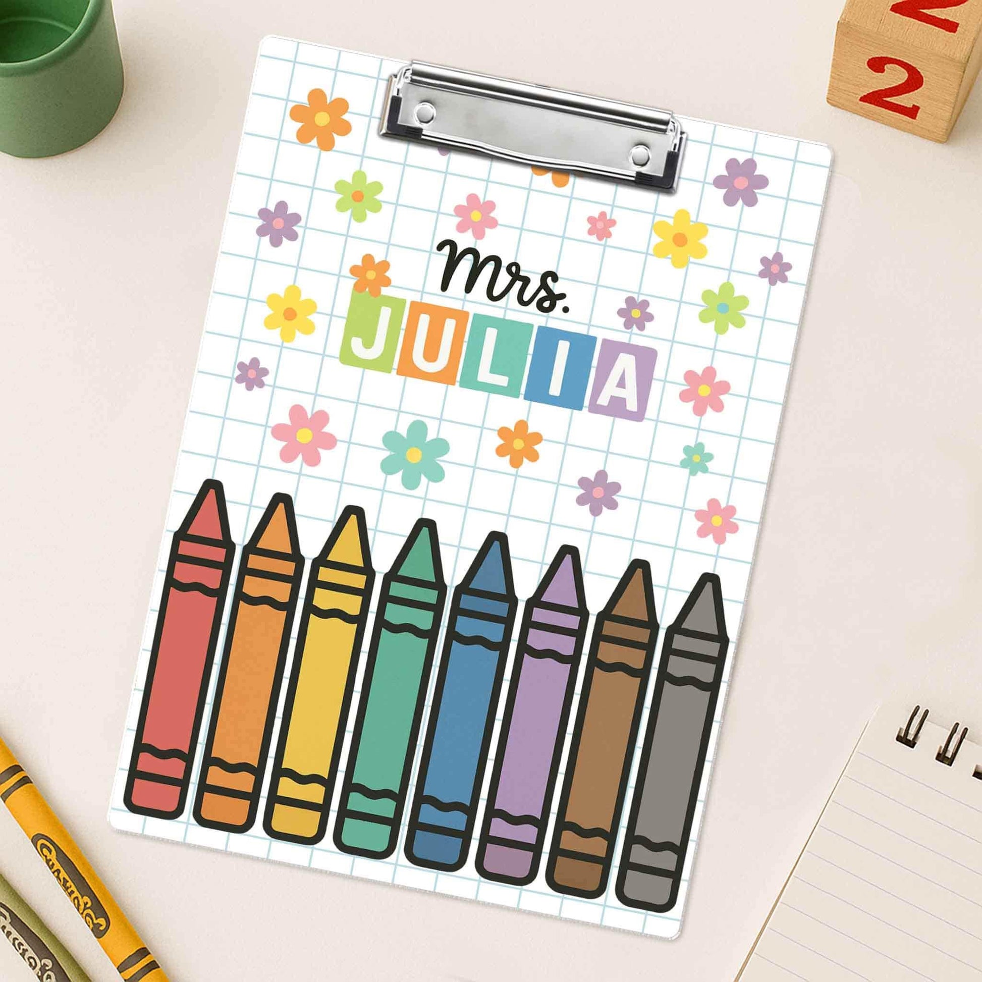 Personalized Acrylic Clipboard with Name - Cute Custom Teacher Gift, School Supplies, Classroom Decor, Back to School Clipboard