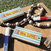 Personalized Mini Eraser Chalkboard Set, Teacher Desk Decor, Classroom Chalkboard, Reusable Erasers, Small Blackboard for School or Home