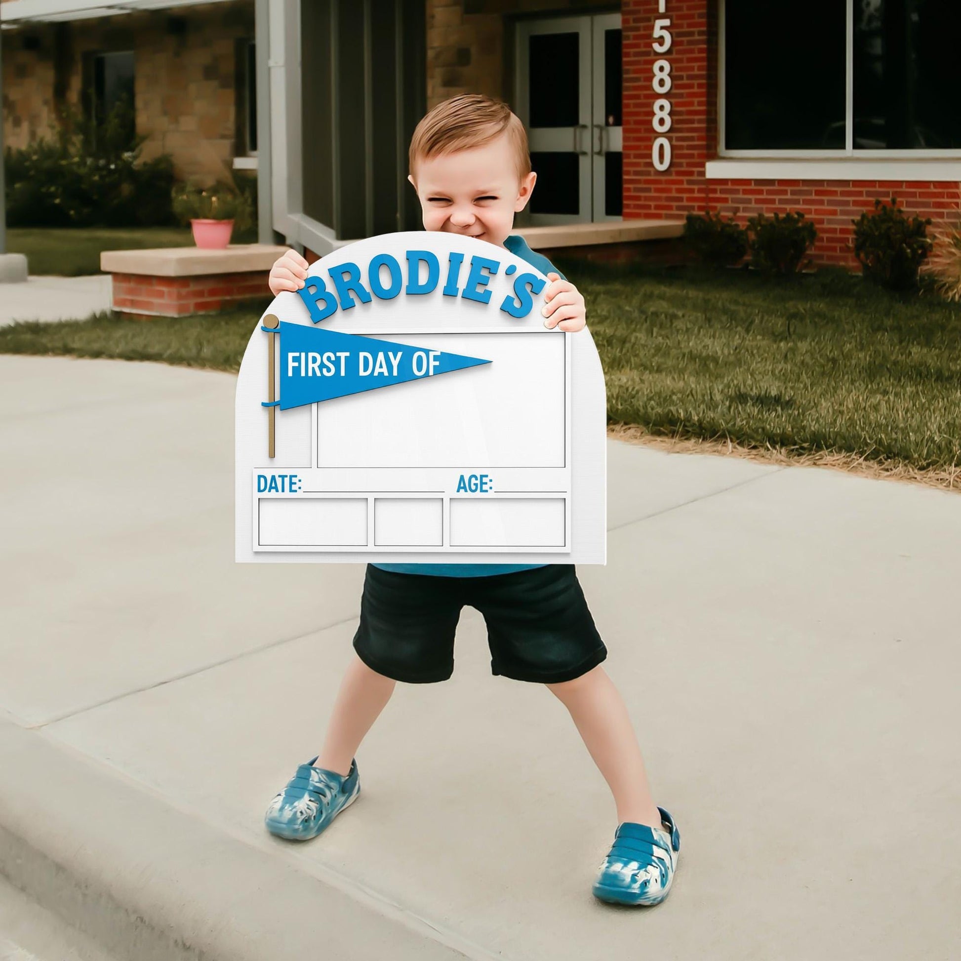 Reusable First Day of School Board, Personalized Kids Back to School Sign, School Photo Prop, Reusable Milestone Board, Name Sign