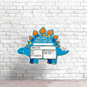 Dinosaur First Day of School Reusable Board, Custom Name Back to School Sign, Reusable Dino Photo Prop, Kids Milestone Sign, Classroom Decor