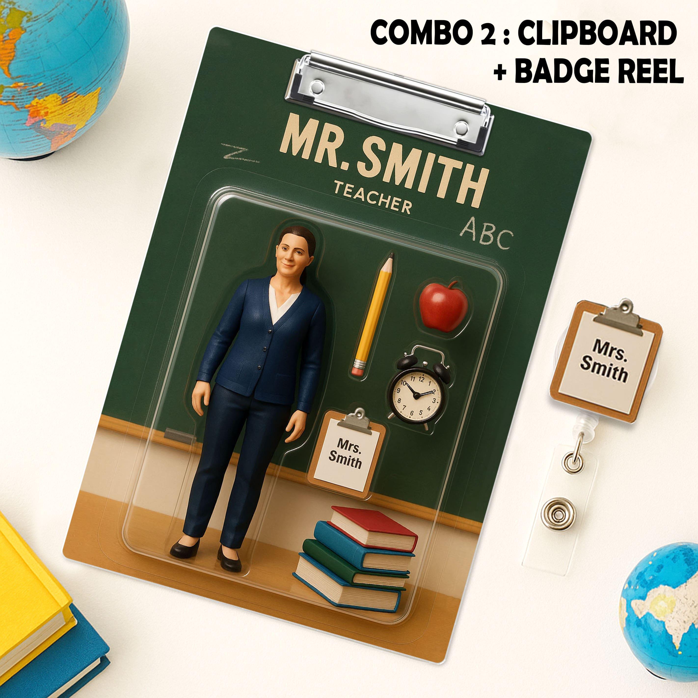 Custom Teacher Clipboard Gift, Personalized Classroom Decor, Teacher Appreciation, Back to School, Unique Desk Name Sign, Teacher Supplies