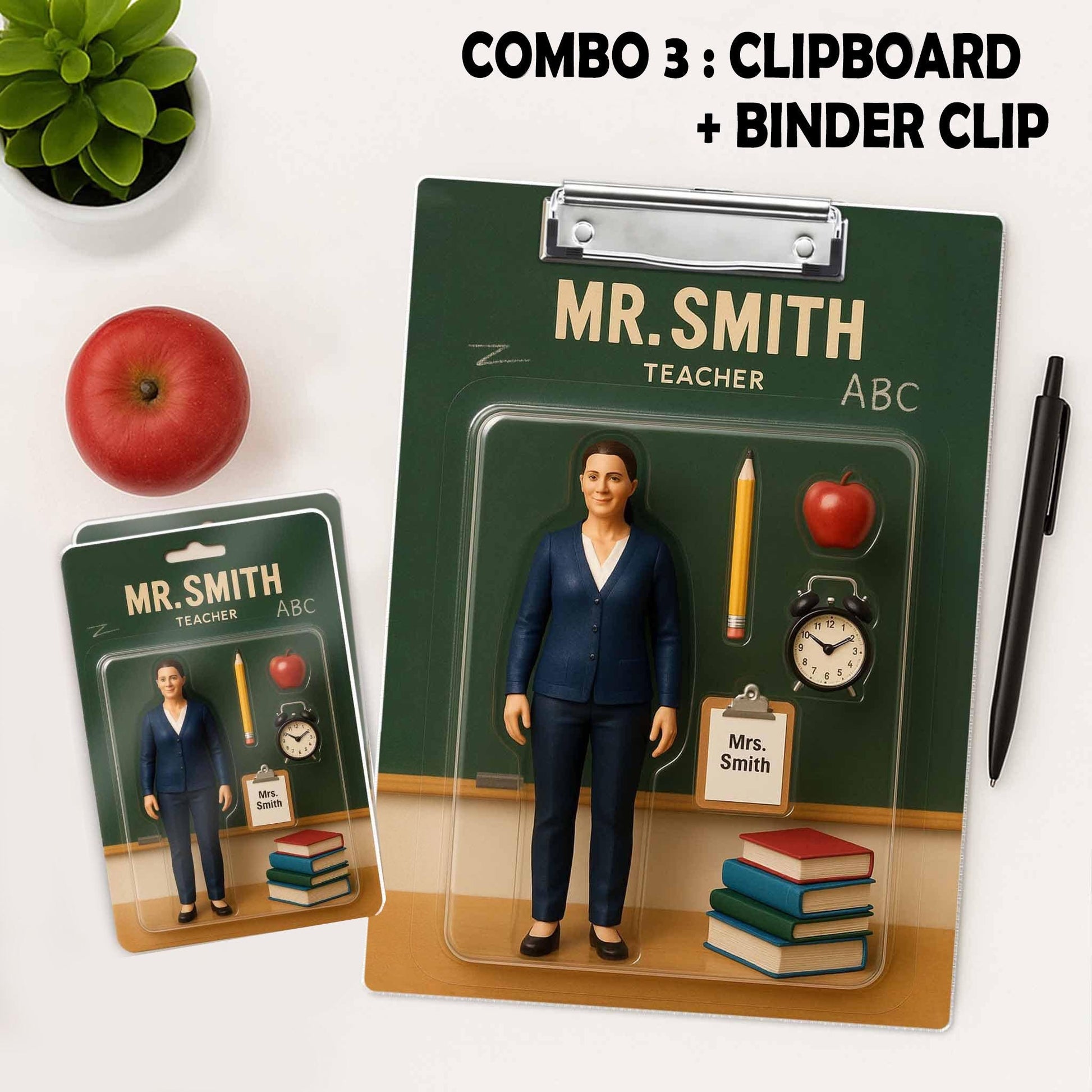 Custom Teacher Clipboard Gift, Personalized Classroom Decor, Teacher Appreciation, Back to School, Unique Desk Name Sign, Teacher Supplies