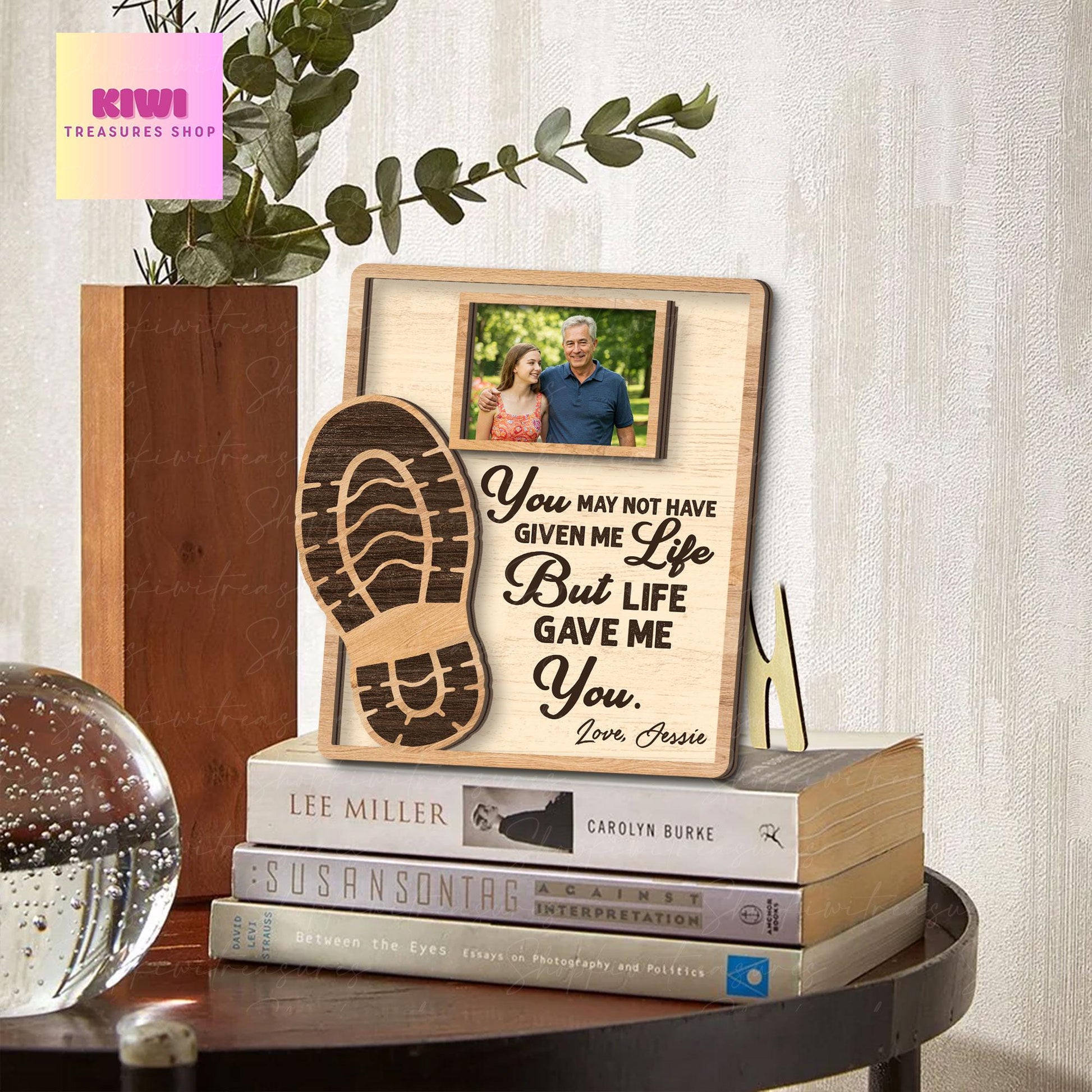 Personalized Photo Frame for Stepdad | Father Figure Gift from Bonus Daughter/Son “You May Not Have Given Me Life” Quote Father's Day Gift