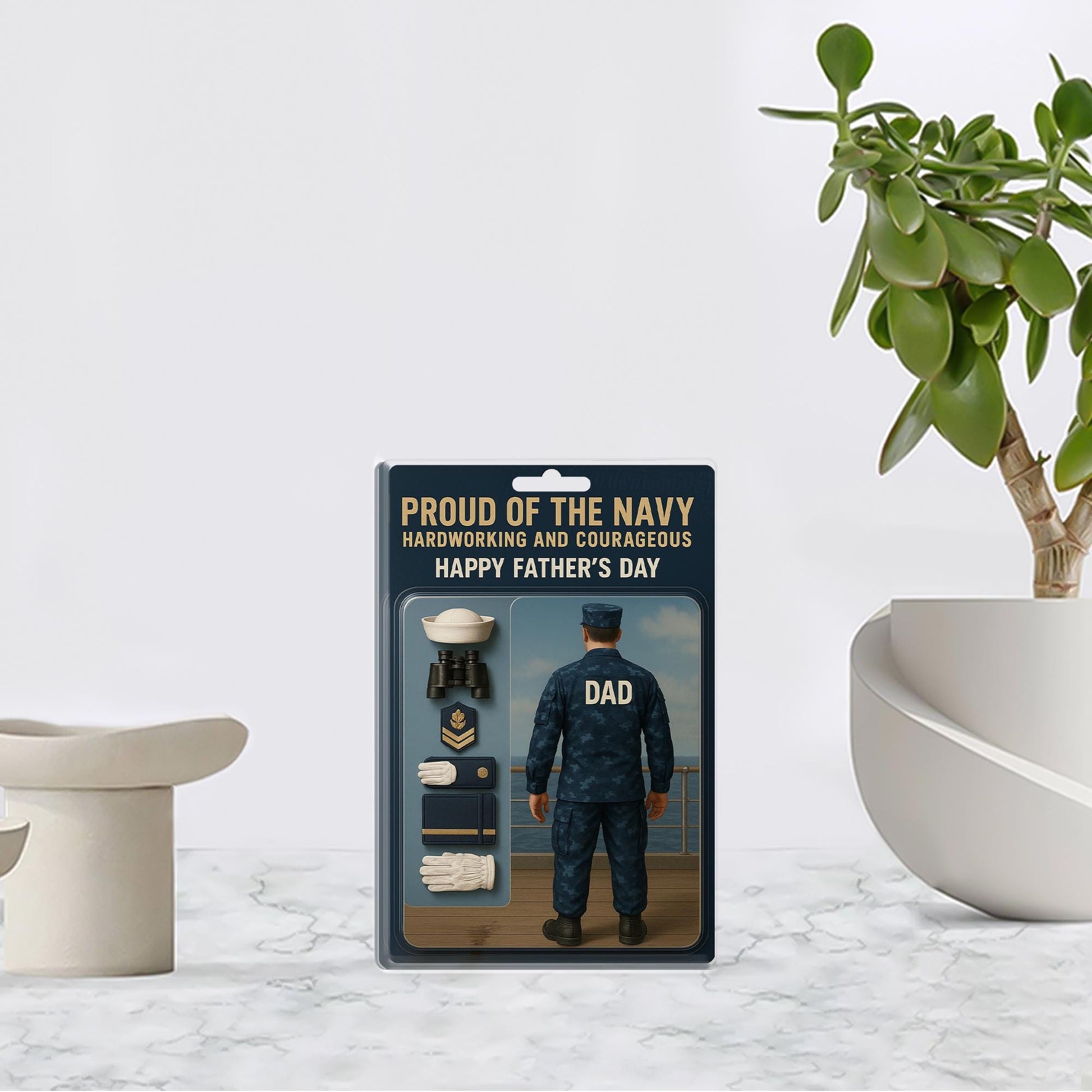 Custom Navy Dad Acrylic Block | Military Father’s Day Gift | Proud Navy Veteran Keepsake | Personalized Military Tribute | US Navy Dad Gift